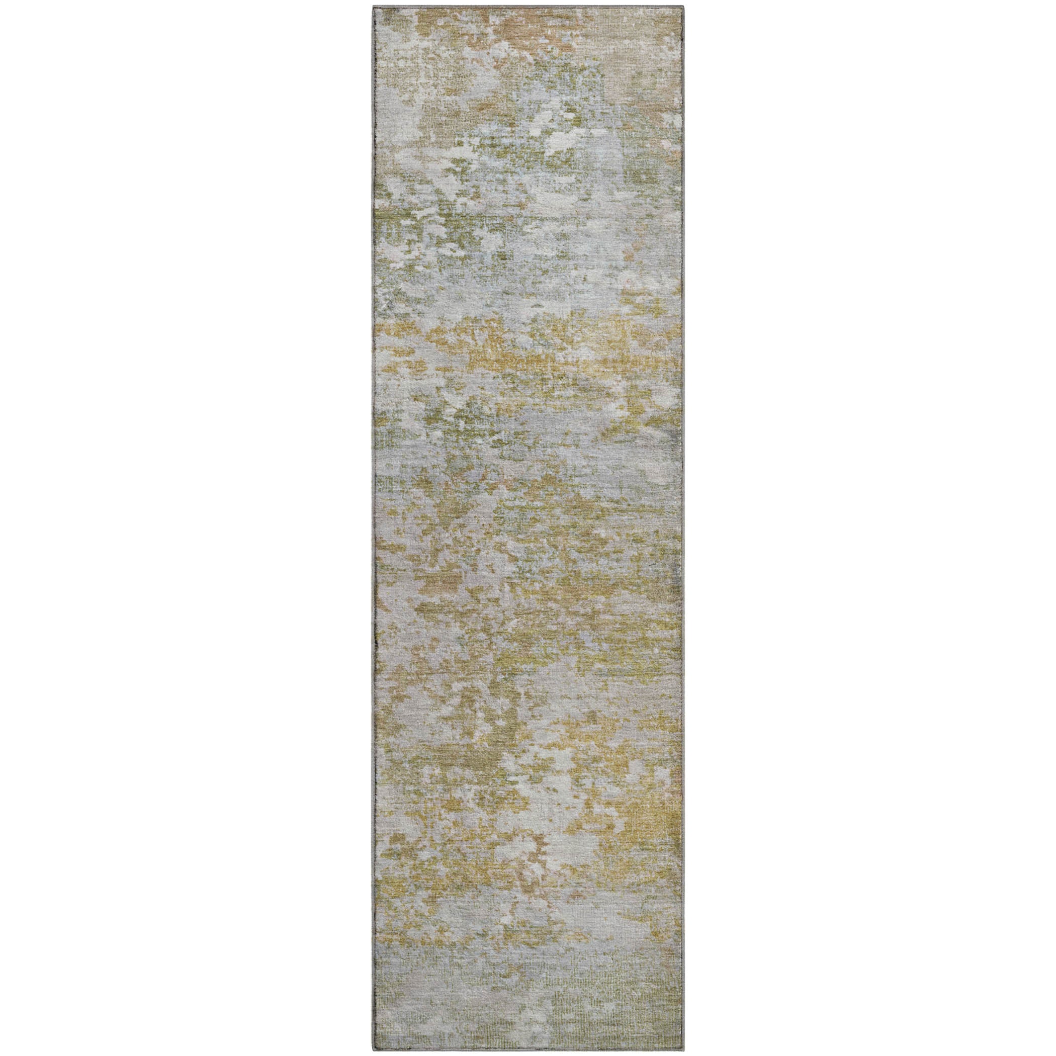 Tbilisi Machine Washable Transitional Sage Green Rug 2'3" x 7'6" #shape_Runner