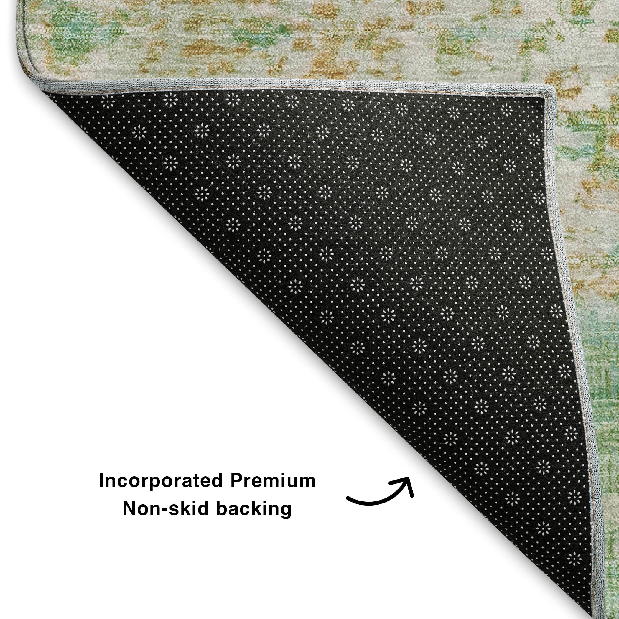 Tbilisi Machine Washable Transitional Teal Rug 1'8" x 2'6" #shape_Rectangle