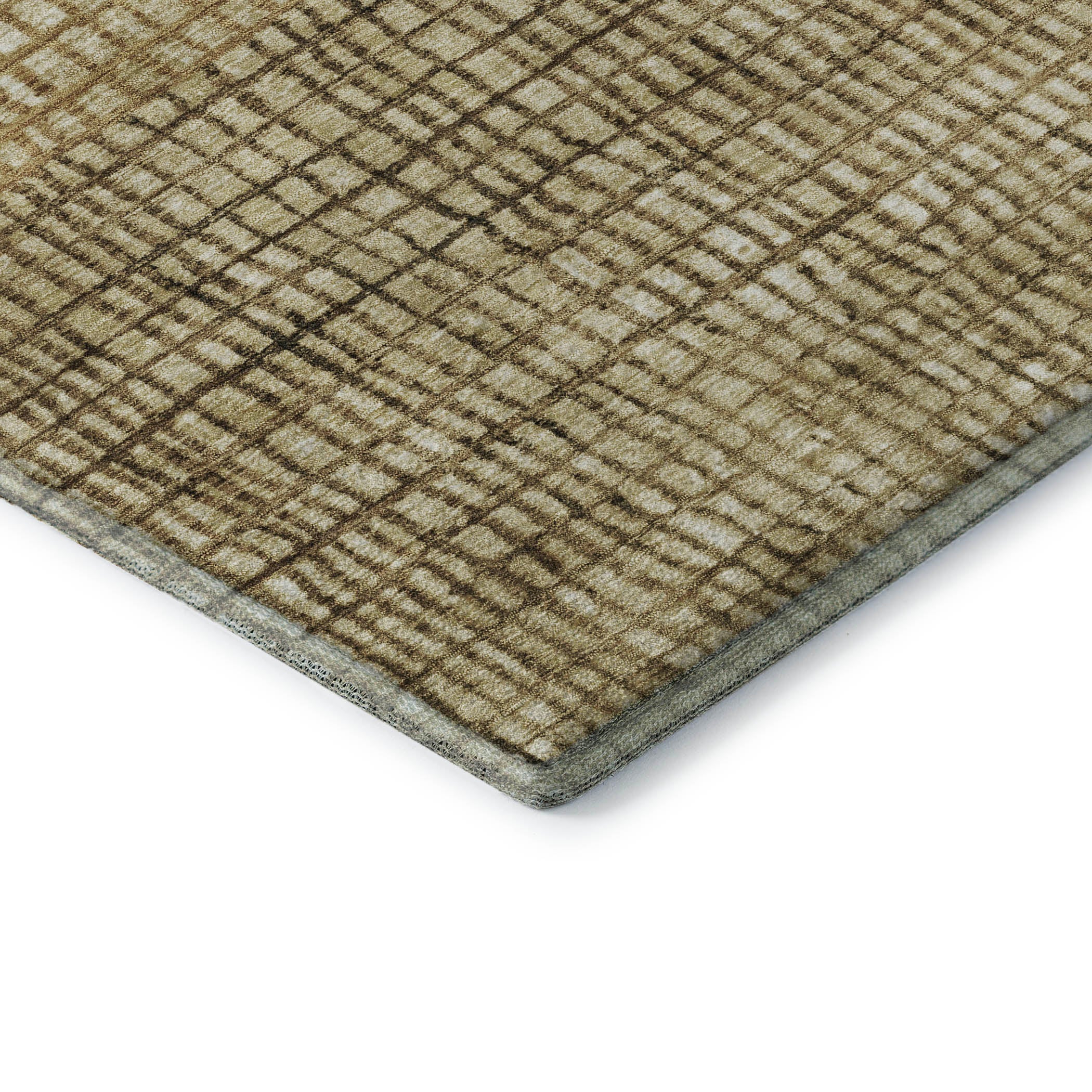 Seville Machine Washable Transitional Brown Rug 1'8" x 2'6" #shape_Rectangle