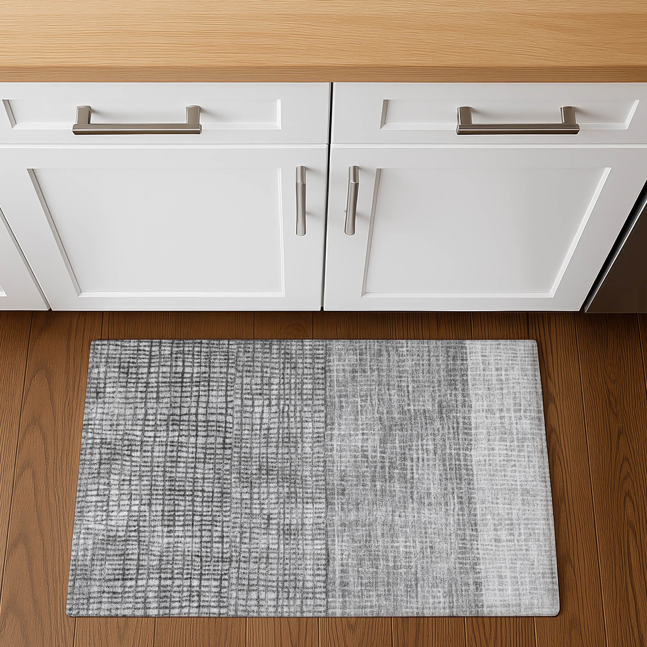 Seville Machine Washable Transitional Gray Rug 1'8" x 2'6" #shape_Rectangle