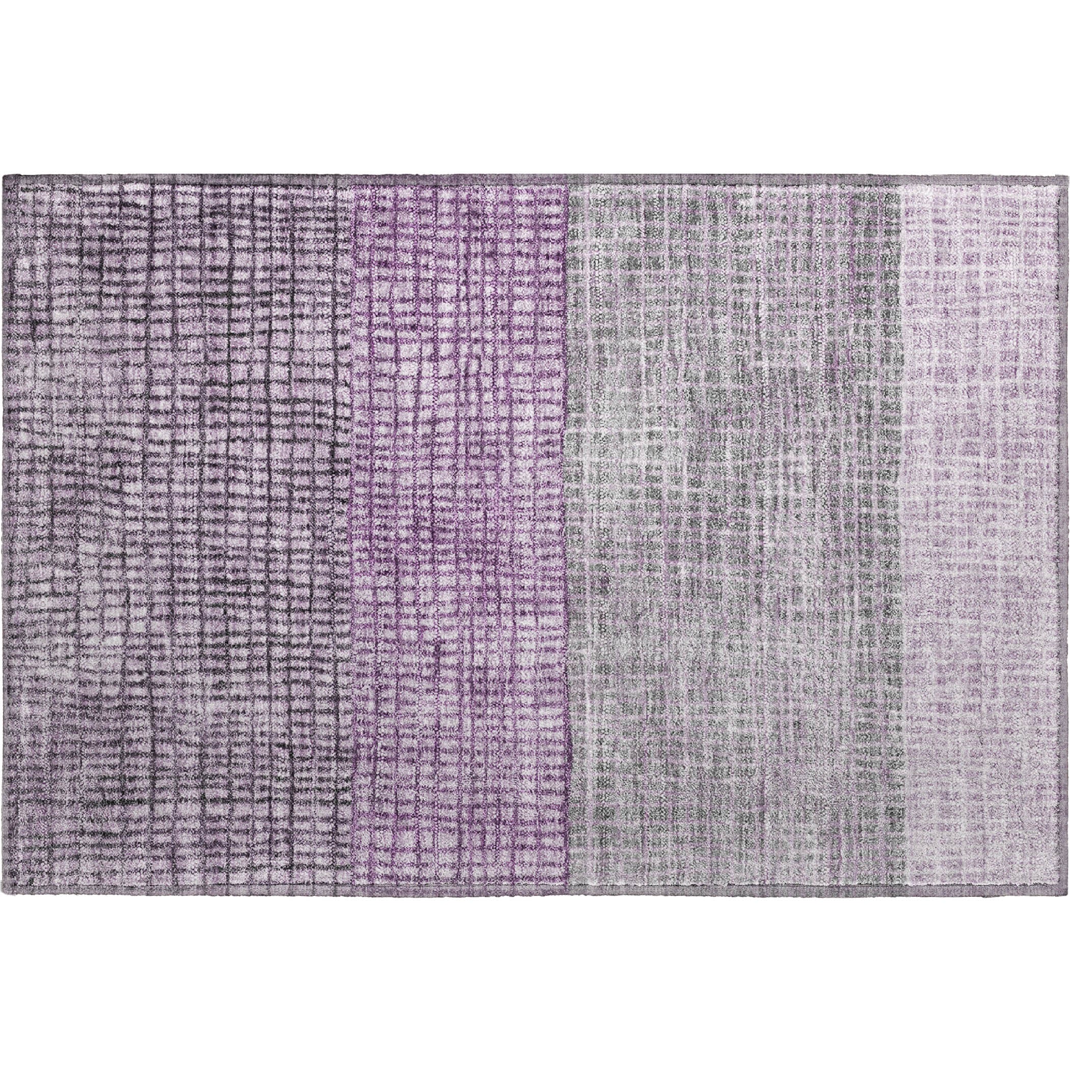 Seville Machine Washable Transitional Plum Purple Rug 1'8" x 2'6" #shape_Rectangle