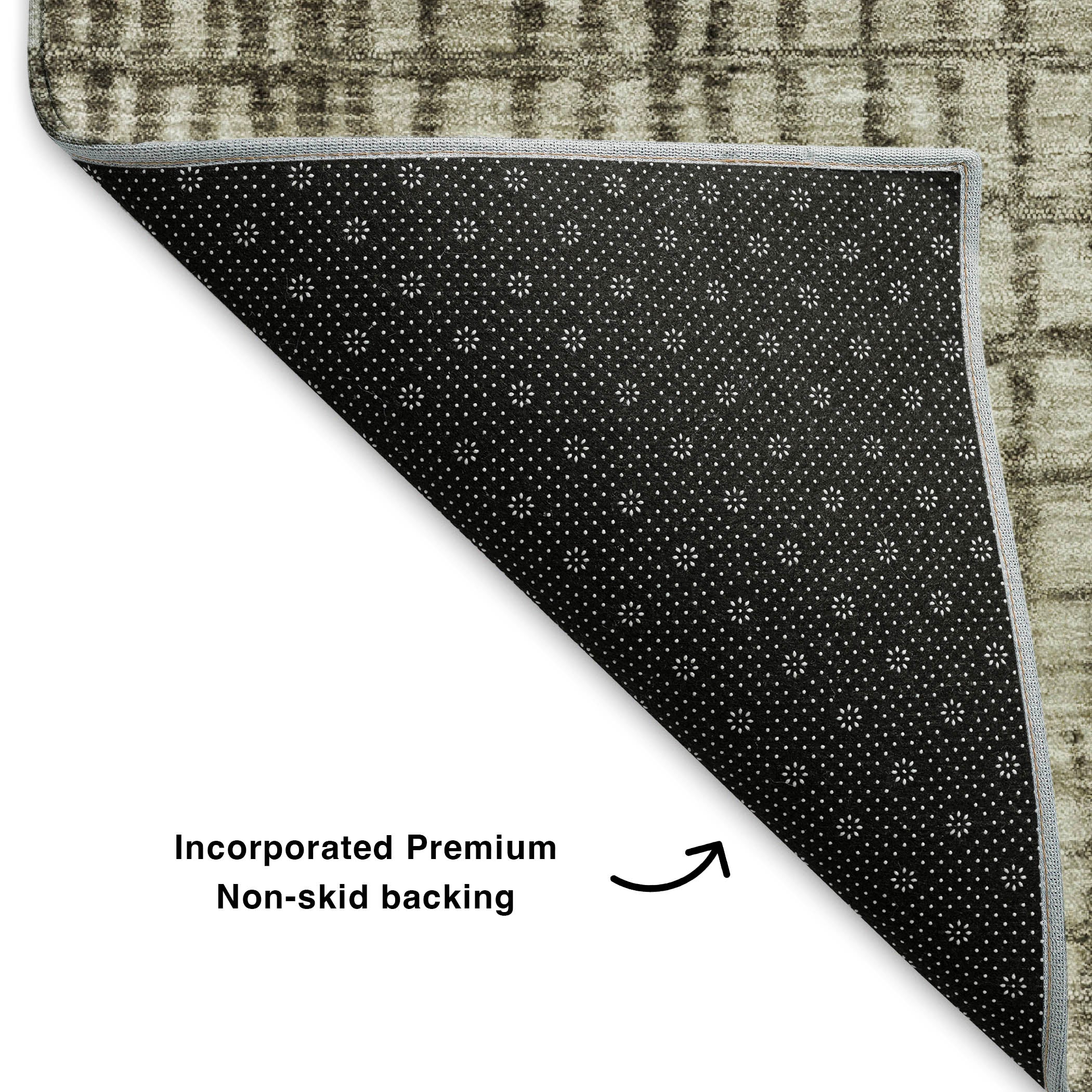 Seville Machine Washable Transitional Taupe Brown Rug 1'8" x 2'6" #shape_Rectangle