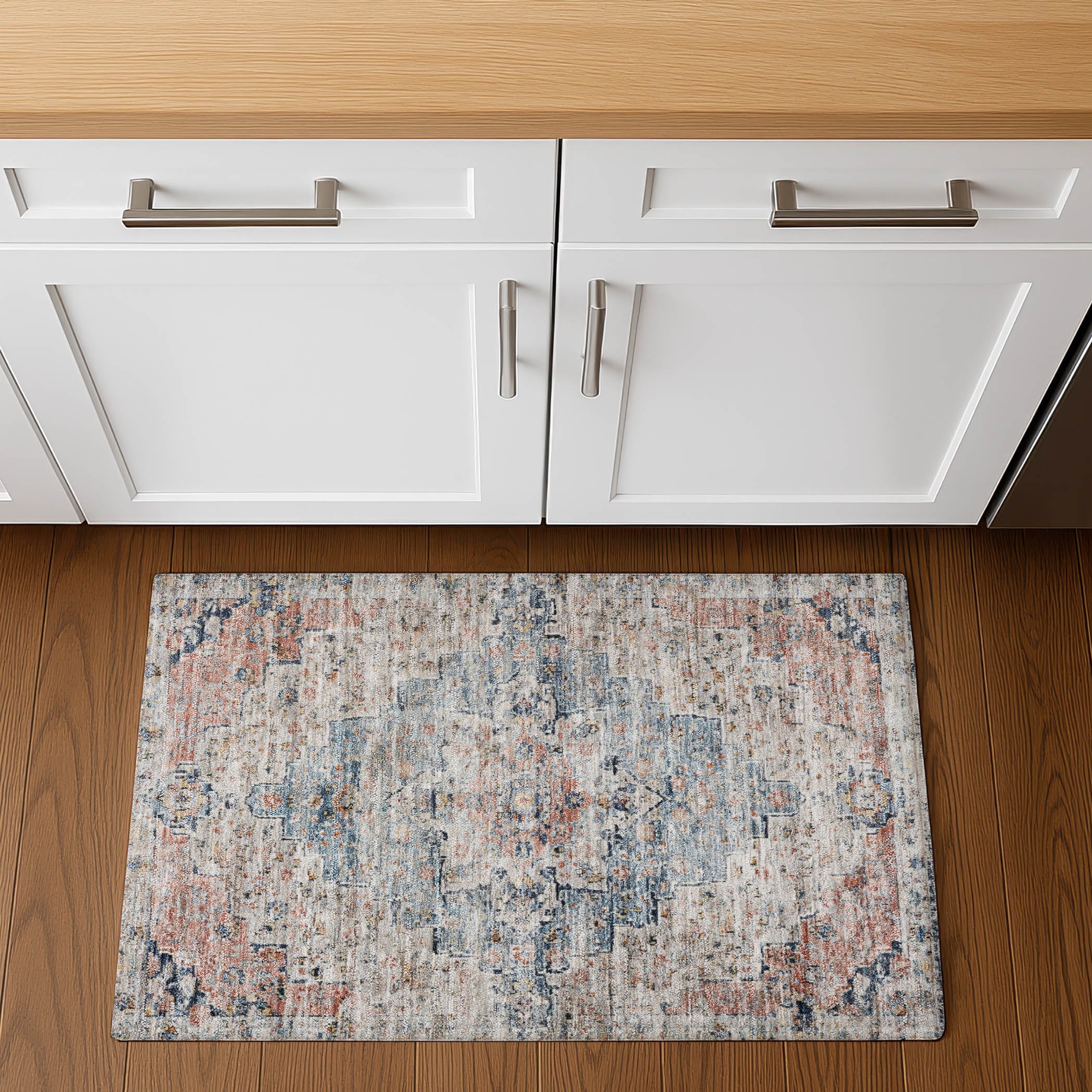 Havana Machine Washable Traditional Beige Brown Rug 1'8" x 2'6" #shape_Rectangle