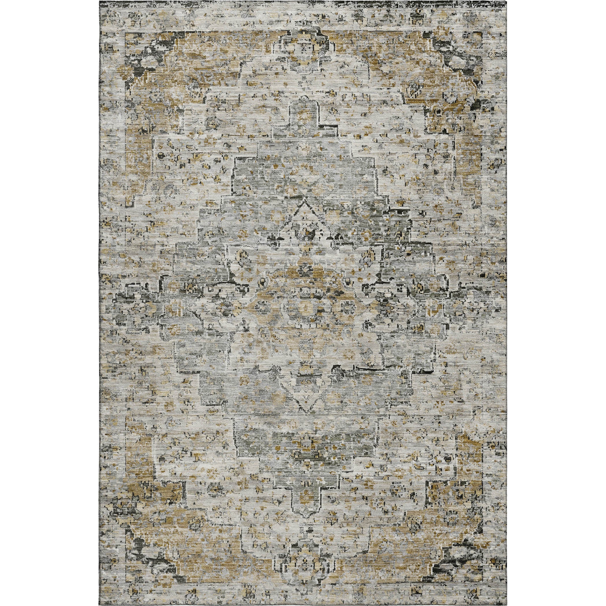 Havana Machine Washable Traditional Taupe Brown Rug 2'6" x 3'10" #shape_Rectangle
