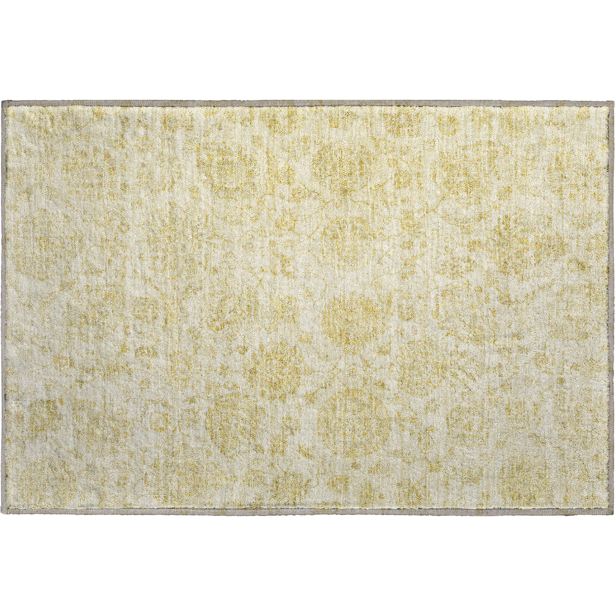 Oslo Machine Washable Transitional Gold Rug 1'8" x 2'6" #shape_Rectangle
