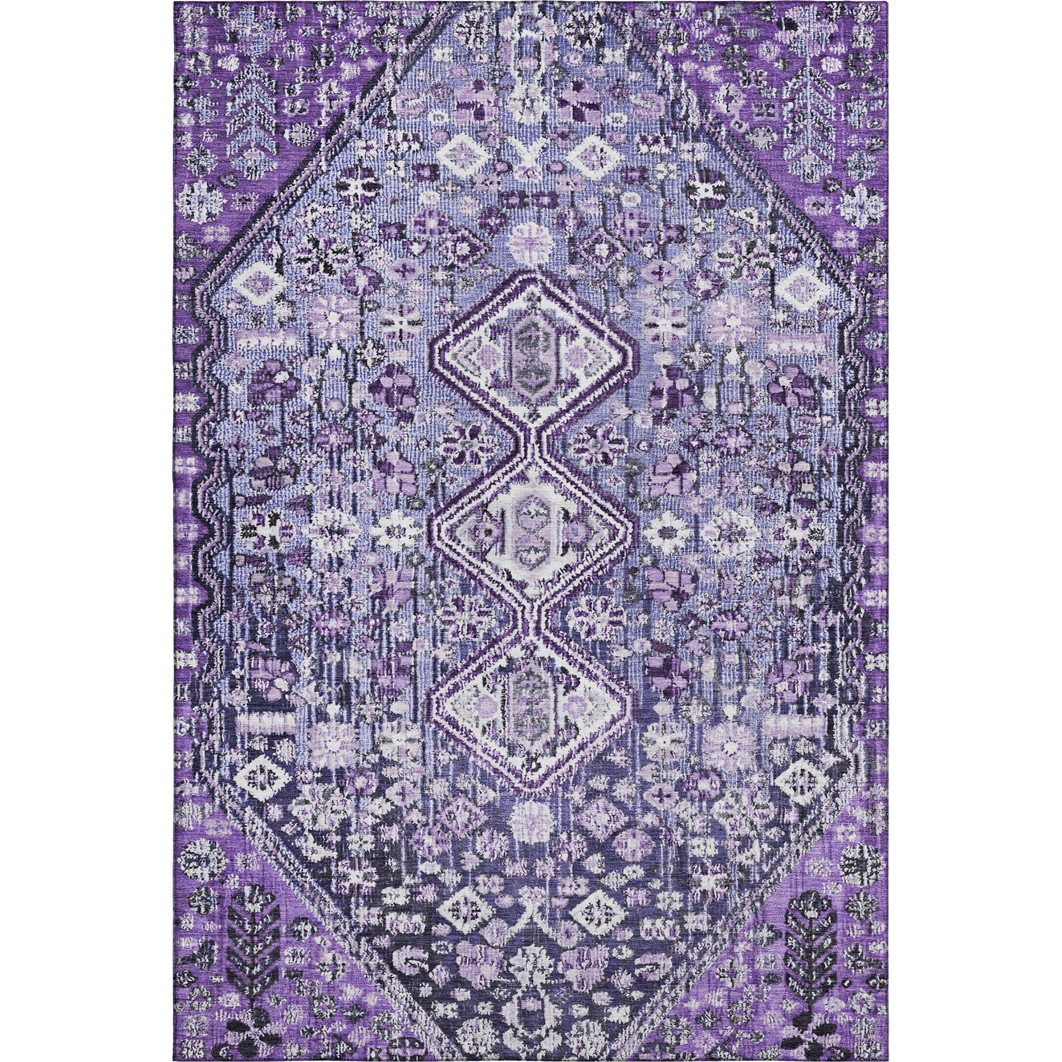 Chiang Mai Machine Washable Transitional Purple Rug 2'6" x 3'10" #shape_Rectangle