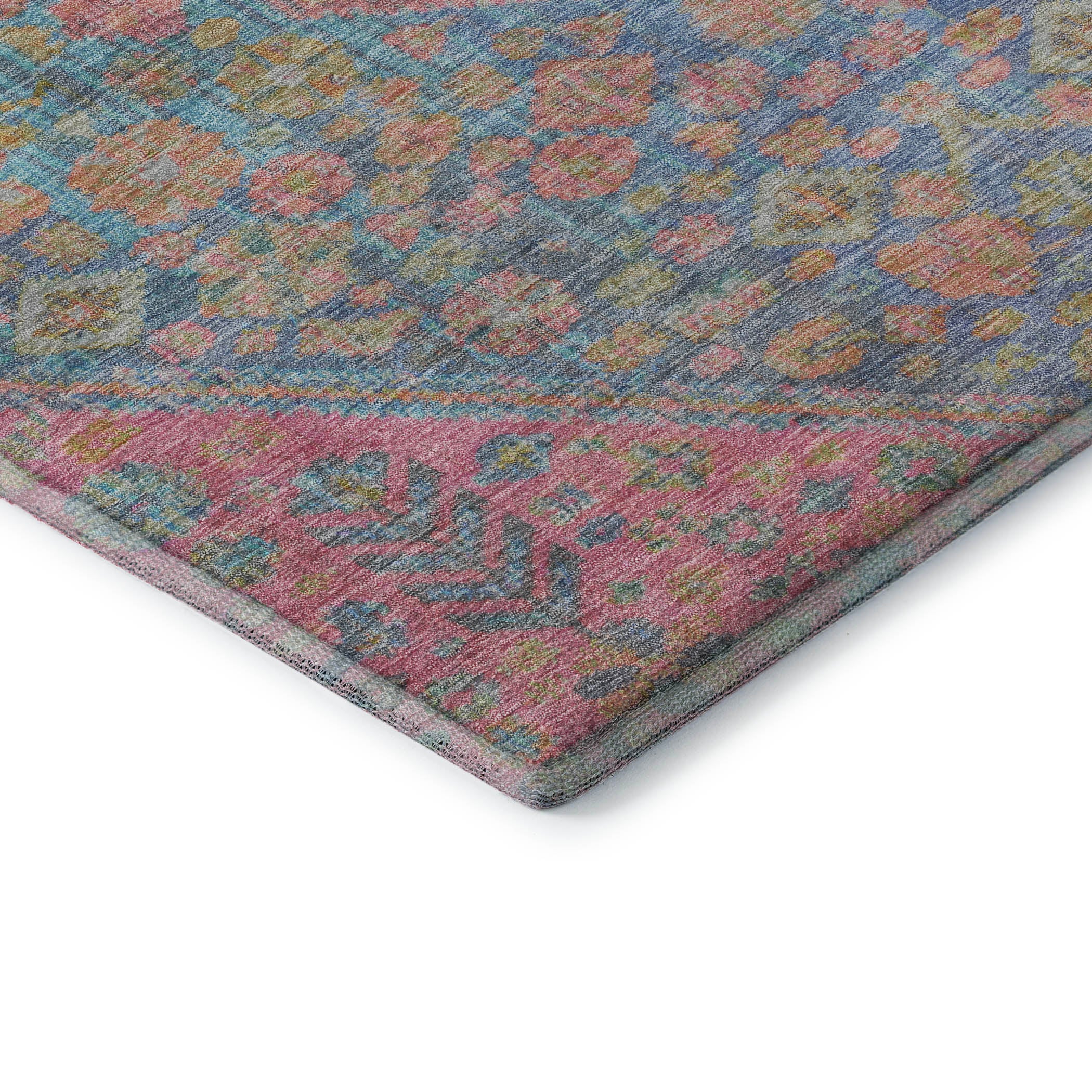 Chiang Mai Machine Washable Transitional Sky Blue Rug 1'8" x 2'6" #shape_Rectangle