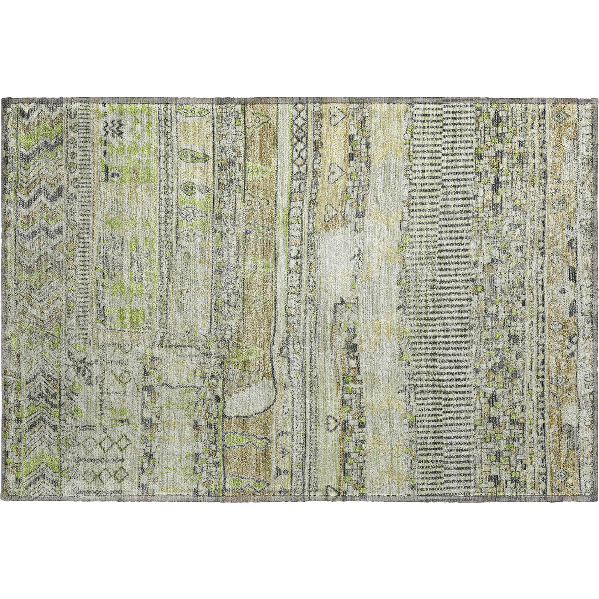 Jaipur Machine Washable Transitional Beige Brown Rug 1'8" x 2'6" #shape_Rectangle