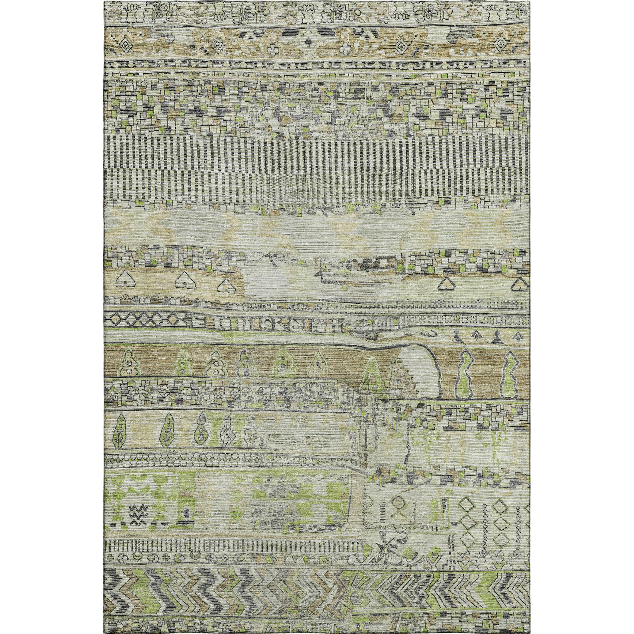 Jaipur Machine Washable Transitional Beige Brown Rug 2'6" x 3'10" #shape_Rectangle