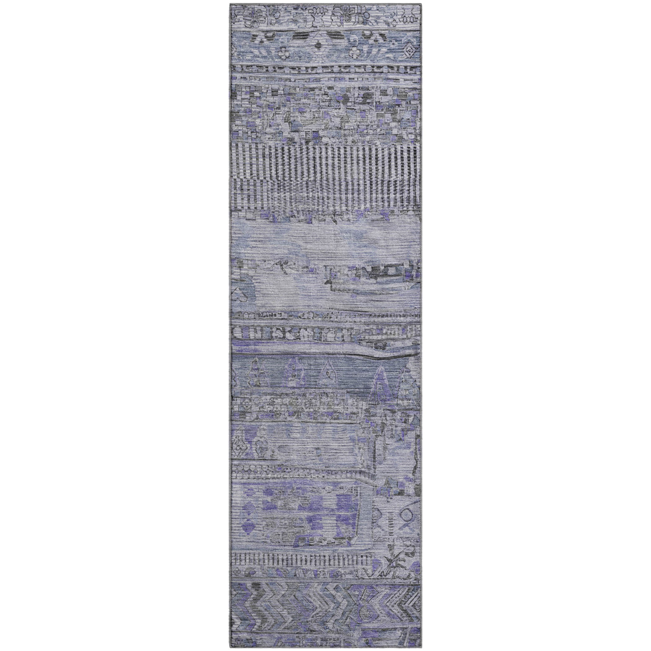 Jaipur Machine Washable Transitional Blue Rug 2'3" x 7'6" #shape_Runner