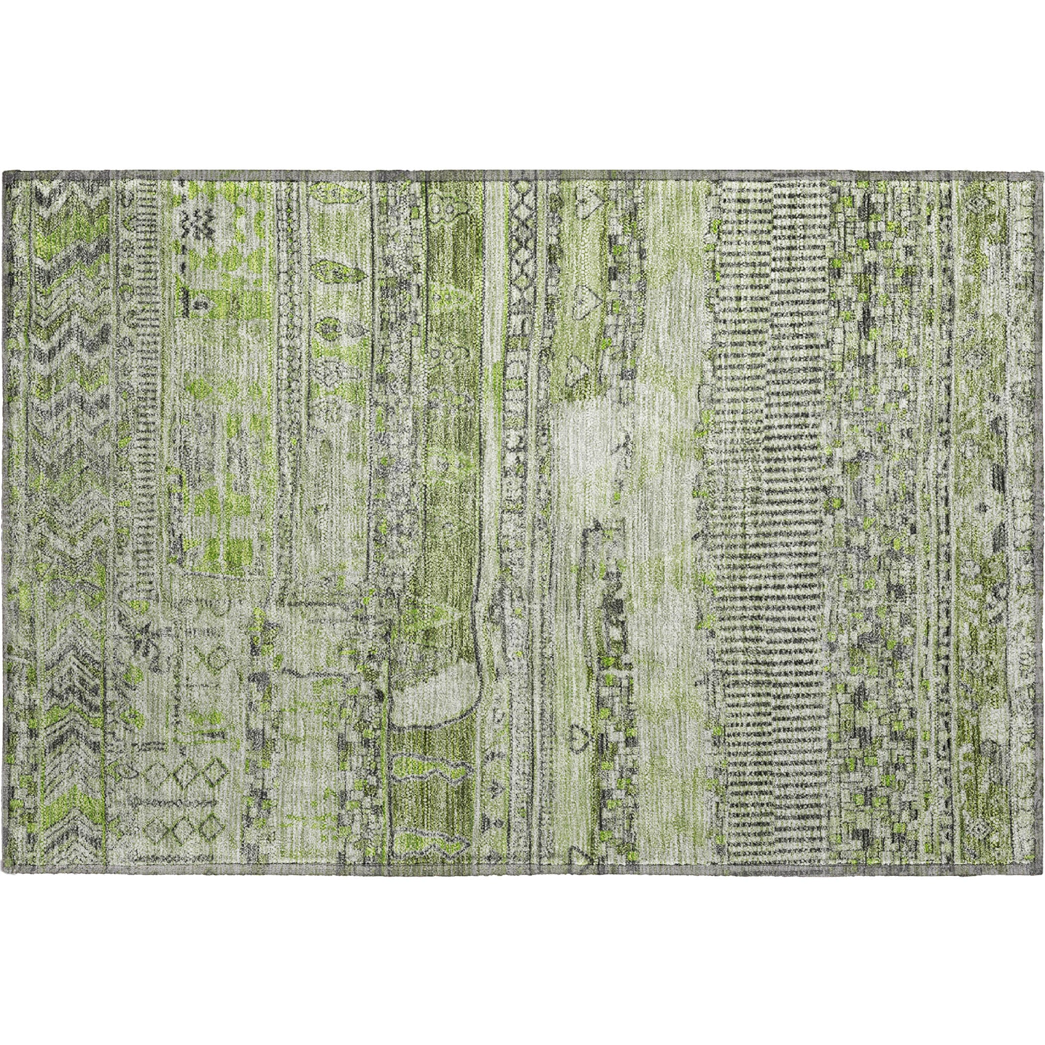 Jaipur Machine Washable Transitional Olive Green Rug 1'8" x 2'6" #shape_Rectangle