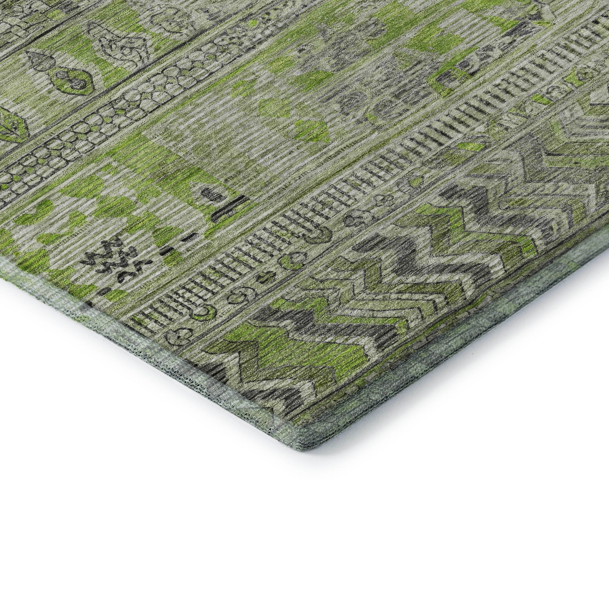 Jaipur Machine Washable Transitional Olive Green Rug 1'8" x 2'6" #shape_Rectangle
