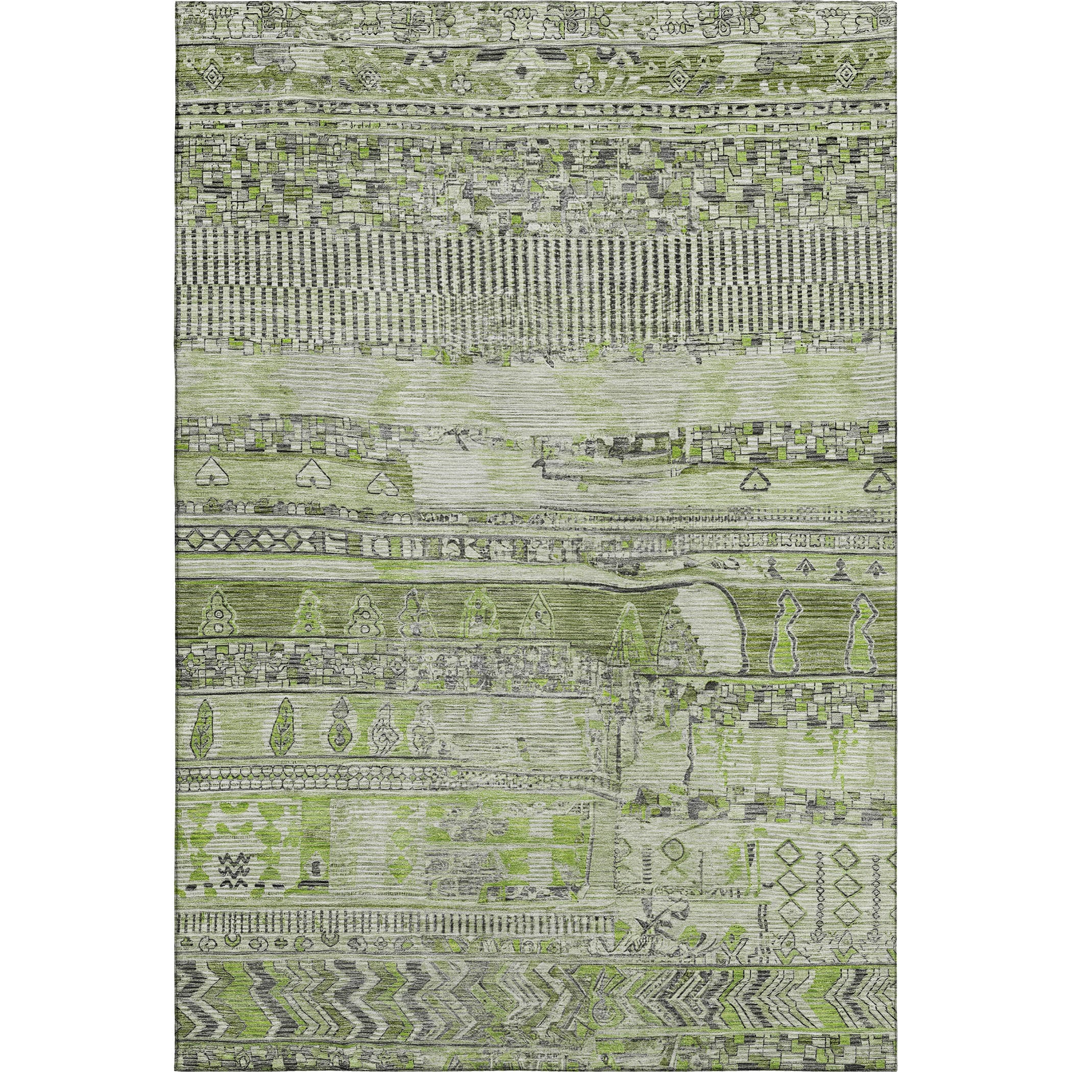 Jaipur Machine Washable Transitional Olive Green Rug 2'6" x 3'10" #shape_Rectangle