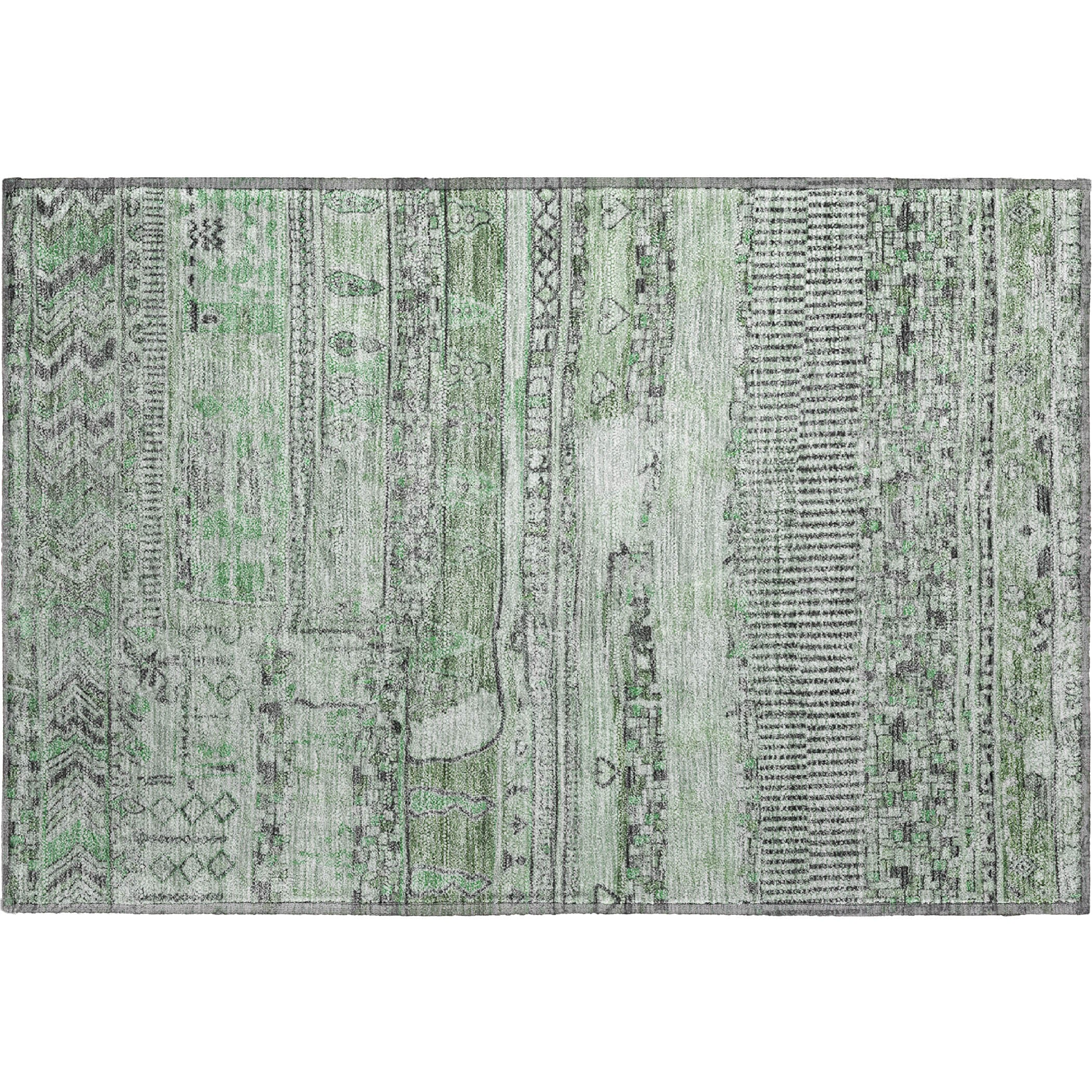 Jaipur Machine Washable Transitional Sage Green Rug 1'8" x 2'6" #shape_Rectangle