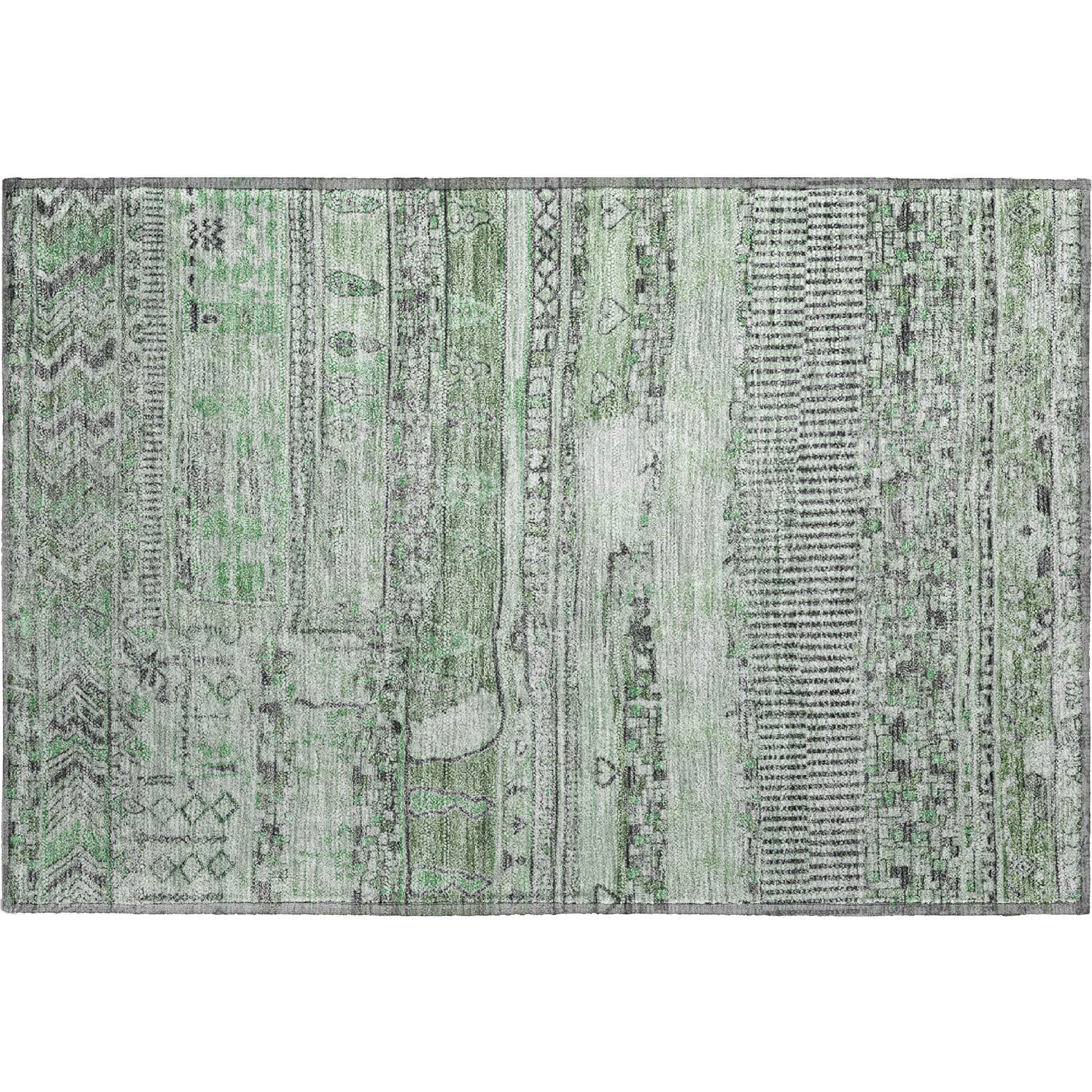 Jaipur Machine Washable Transitional Sage Green Rug 1'8" x 2'6" #shape_Rectangle
