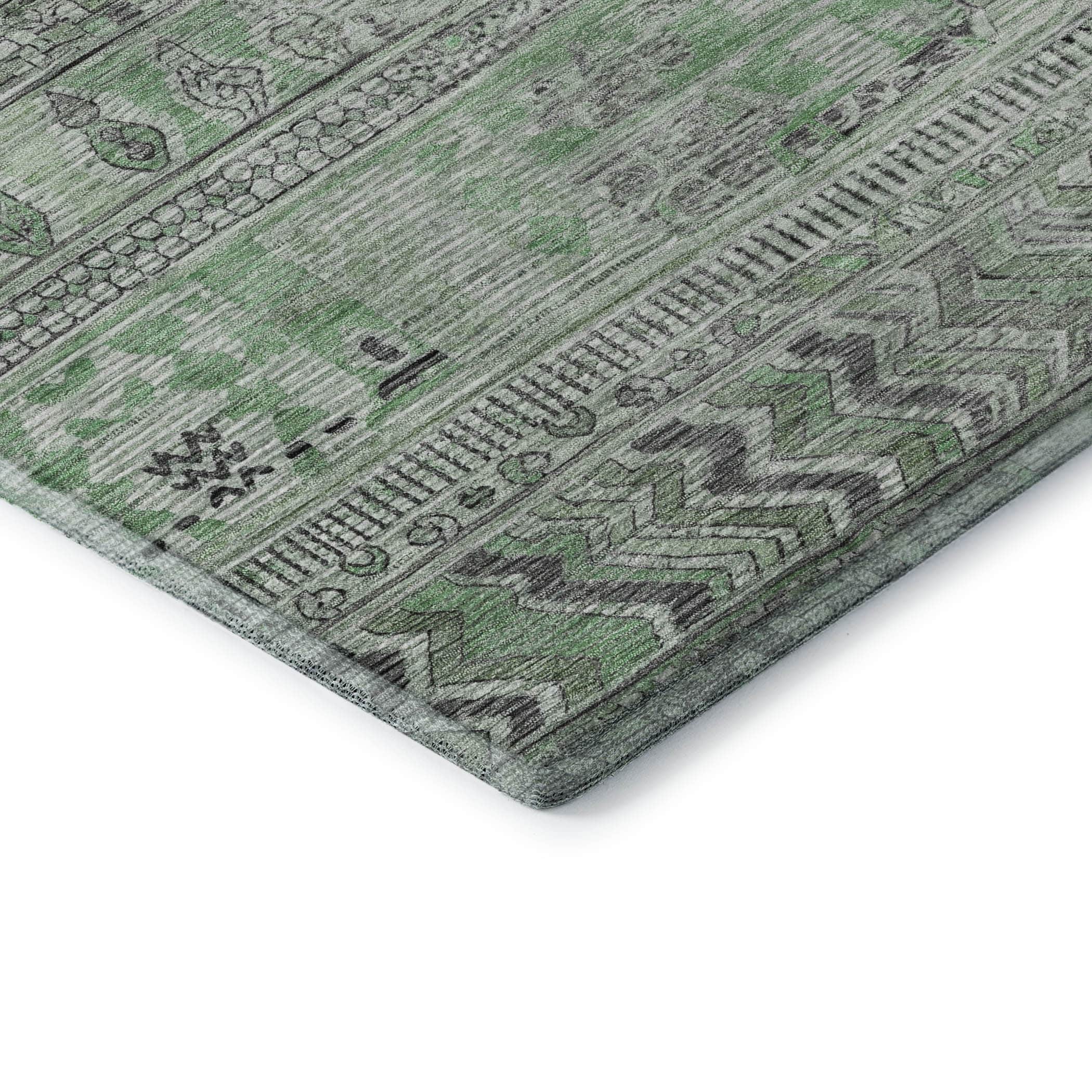 Jaipur Machine Washable Transitional Sage Green Rug 1'8" x 2'6" #shape_Rectangle