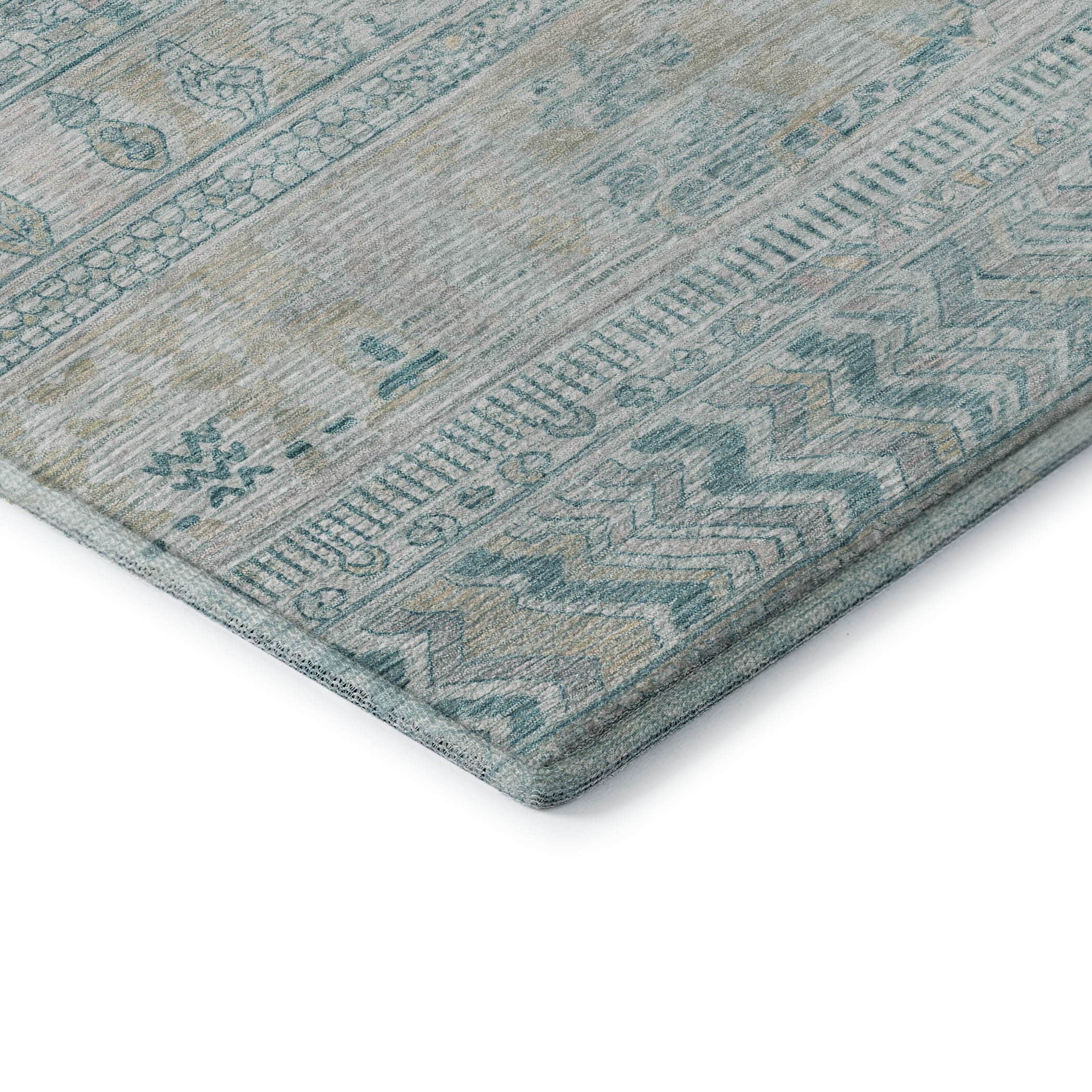 Jaipur Machine Washable Transitional Teal Rug 1'8" x 2'6" #shape_Rectangle
