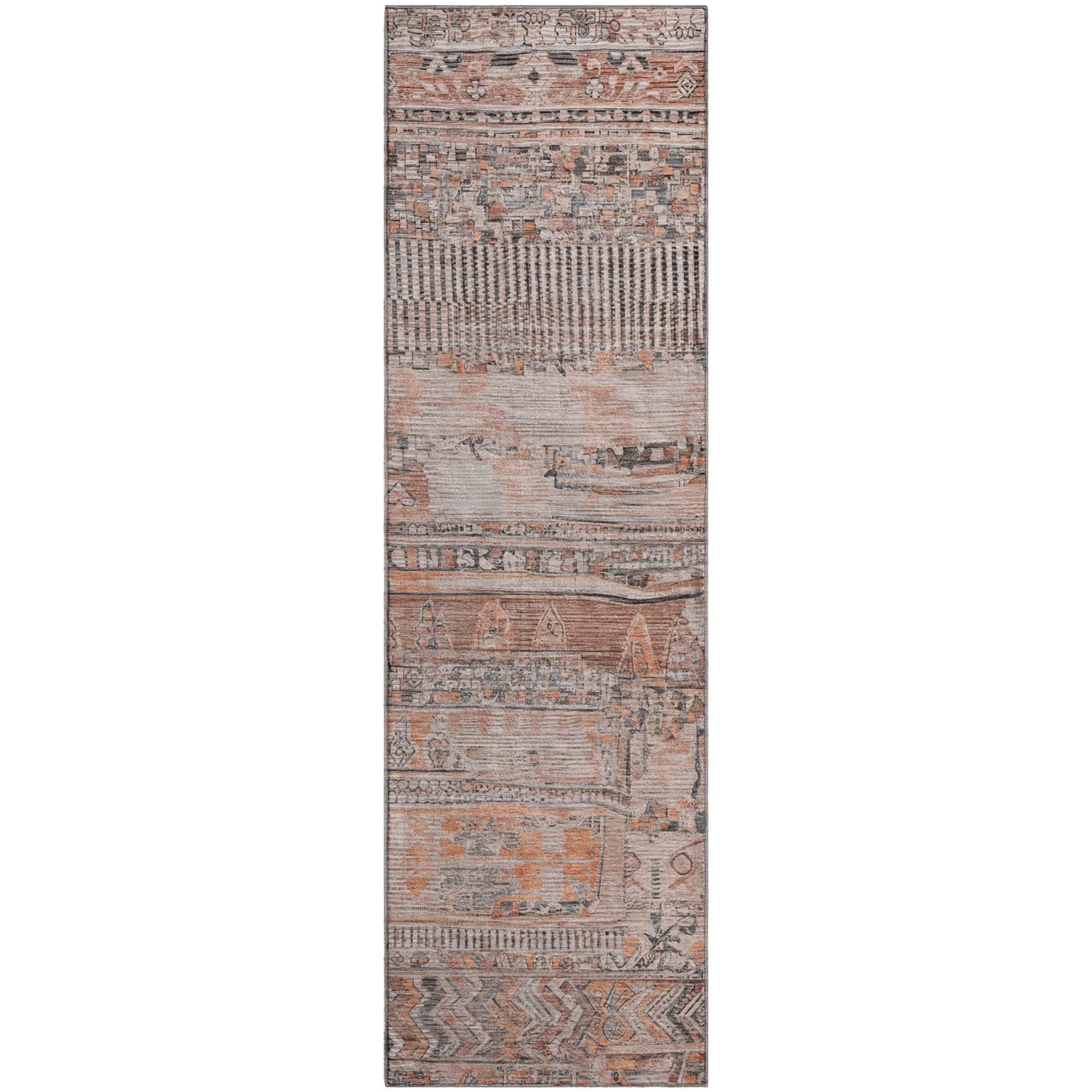 Jaipur Machine Washable Transitional Terracotta Orange Rug 2'3" x 7'6" #shape_Runner