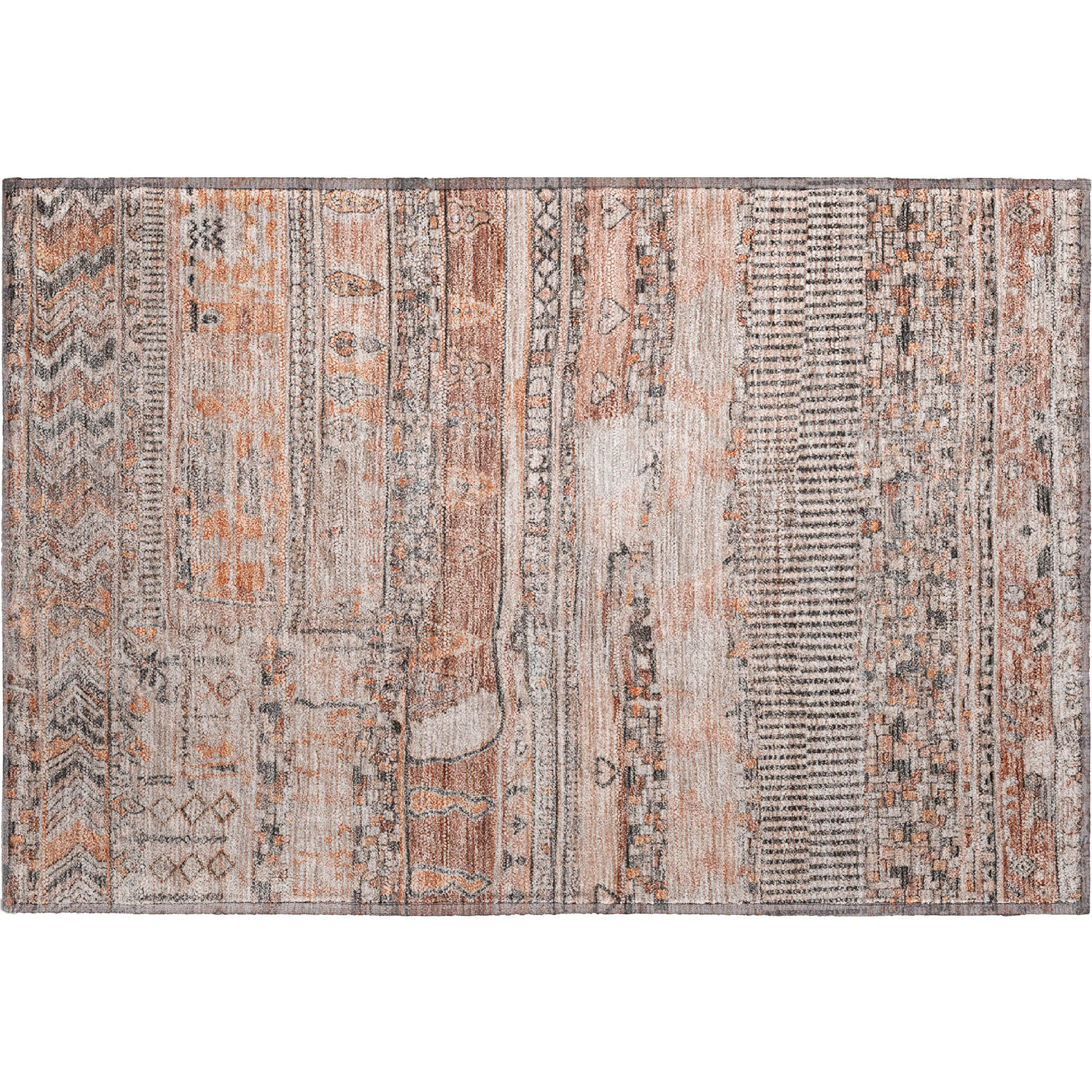 Jaipur Machine Washable Transitional Terracotta Orange Rug 1'8" x 2'6" #shape_Rectangle
