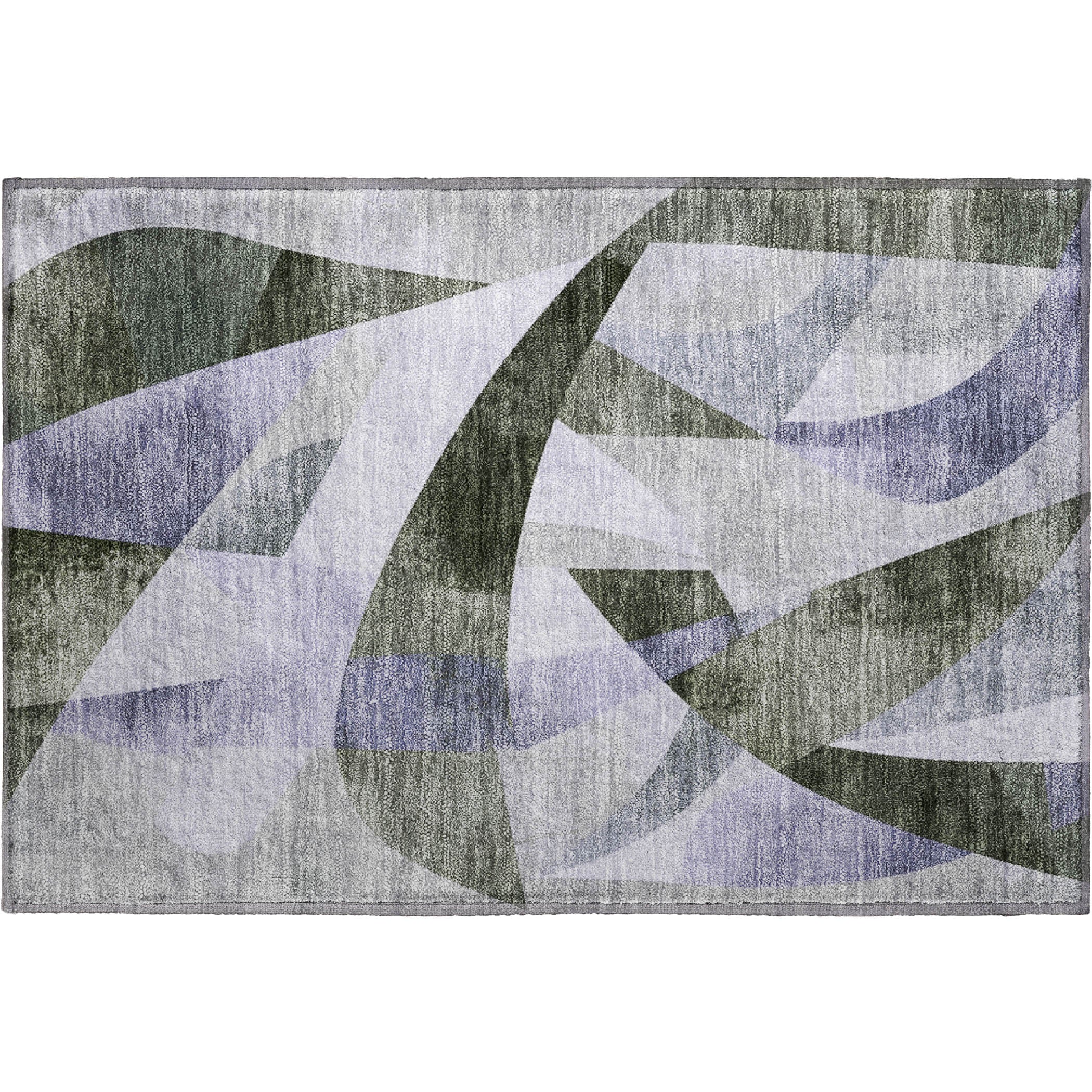 Chiang Mai Machine Washable Transitional Olive Green Rug 1'8" x 2'6" #shape_Rectangle
