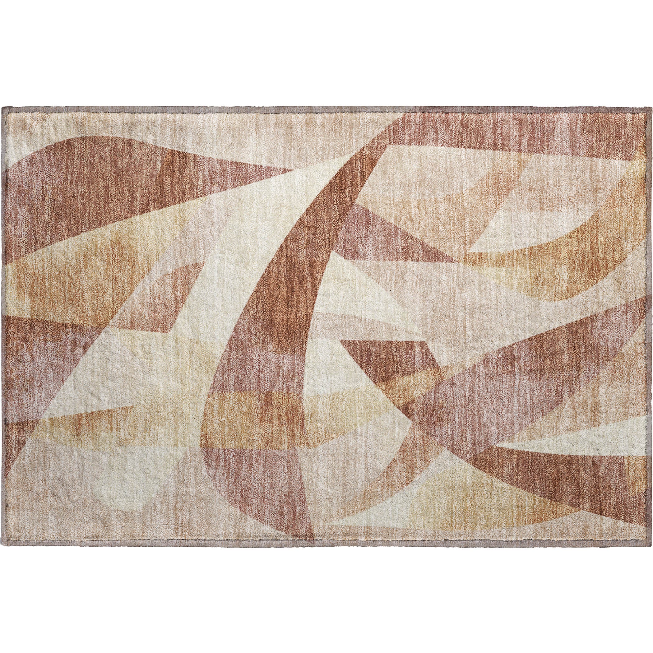 Chiang Mai Machine Washable Transitional Paprika Orange Rug 1'8" x 2'6" #shape_Rectangle