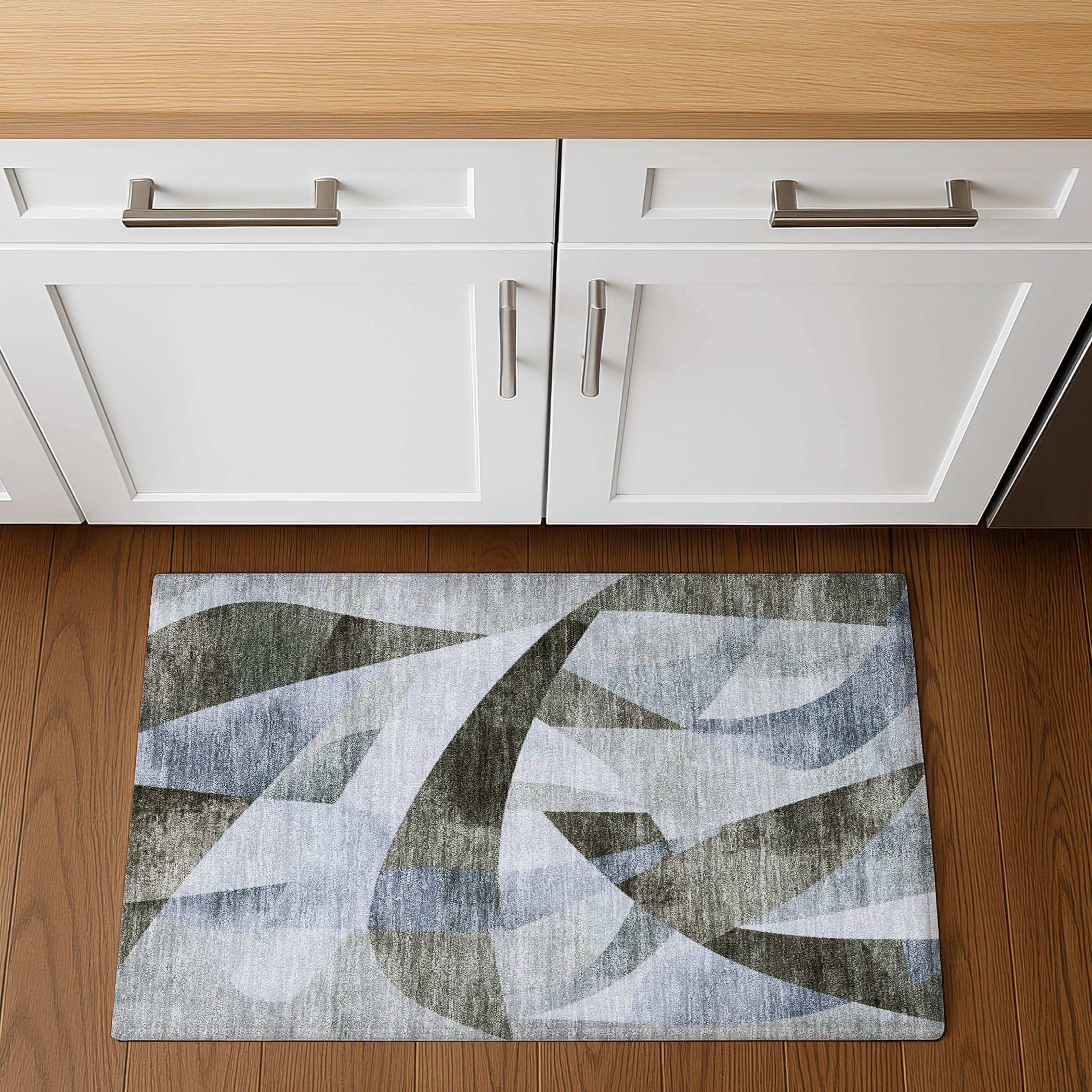 Chiang Mai Machine Washable Transitional Taupe Brown Rug 1'8" x 2'6" #shape_Rectangle