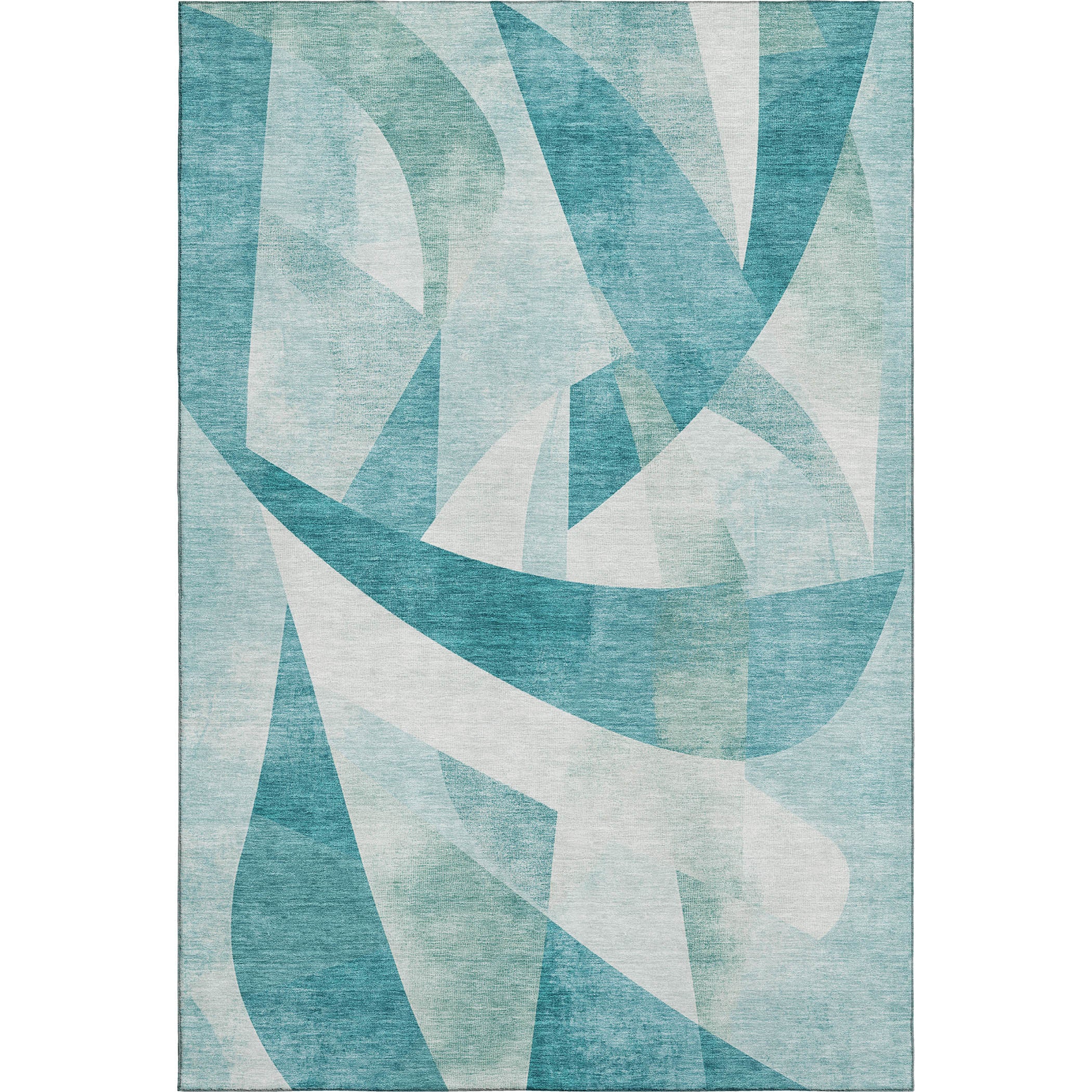 Chiang Mai Machine Washable Transitional Teal Rug 2'6" x 3'10" #shape_Rectangle