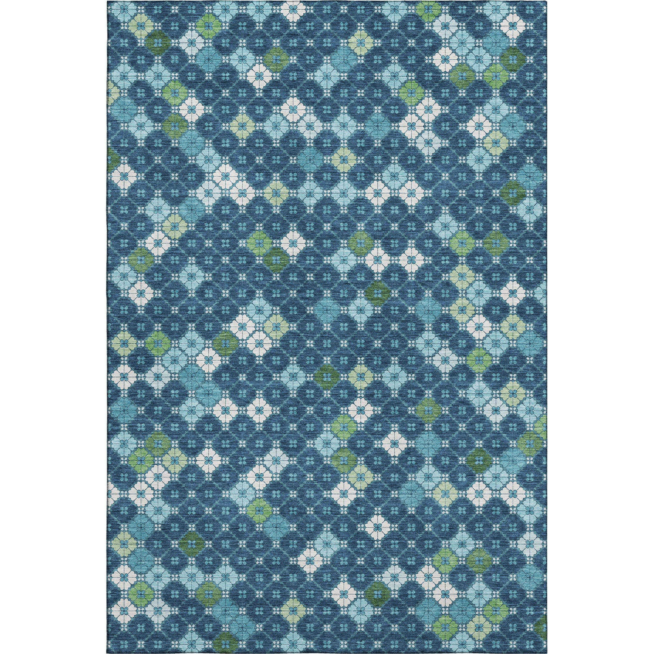 Antigua Machine Washable Transitional Navy Blue Rug 2'6" x 3'10" #shape_Rectangle