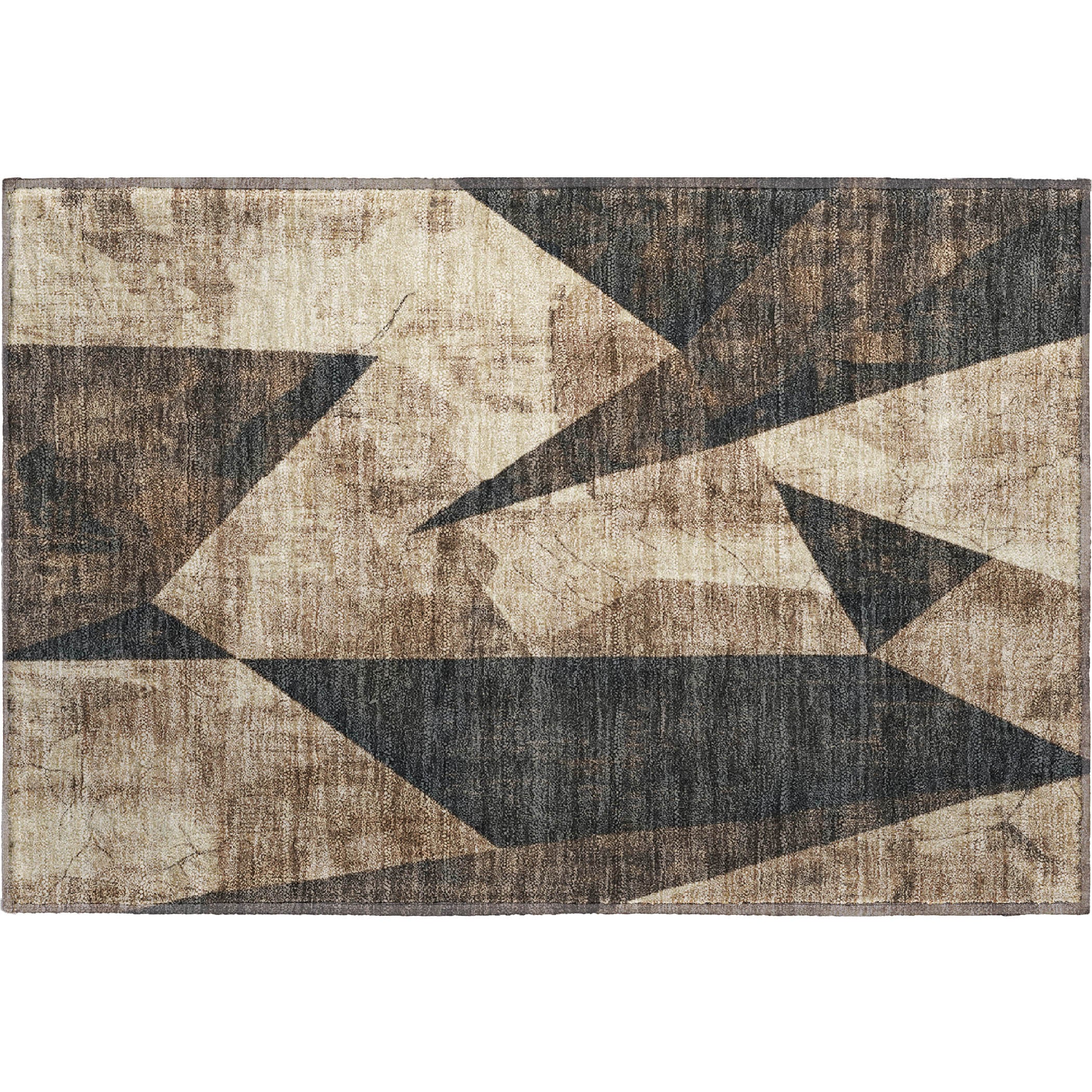 Bergen Machine Washable Transitional Mocha Brown Rug 1'8" x 2'6" #shape_Rectangle