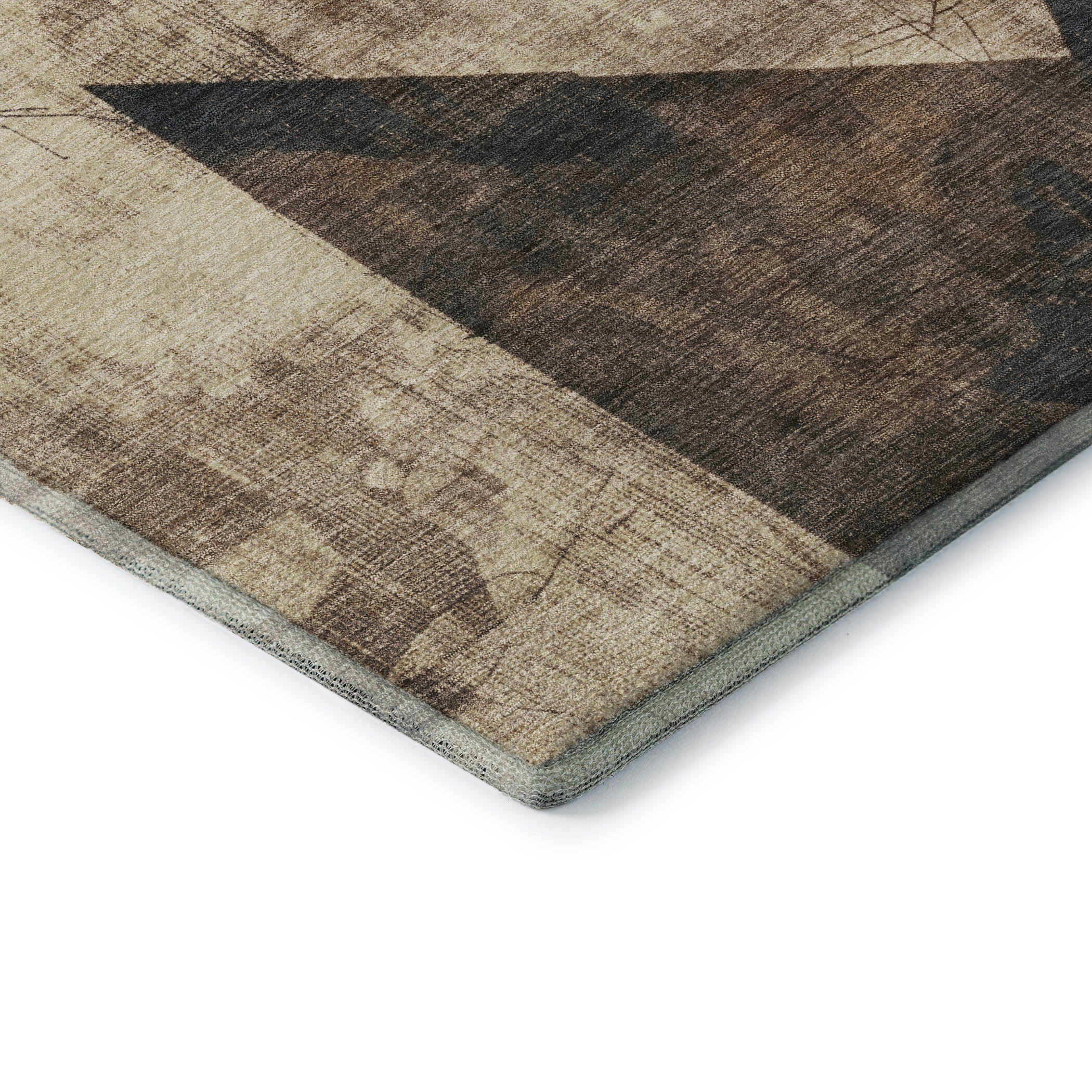 Bergen Machine Washable Transitional Mocha Brown Rug 1'8" x 2'6" #shape_Rectangle