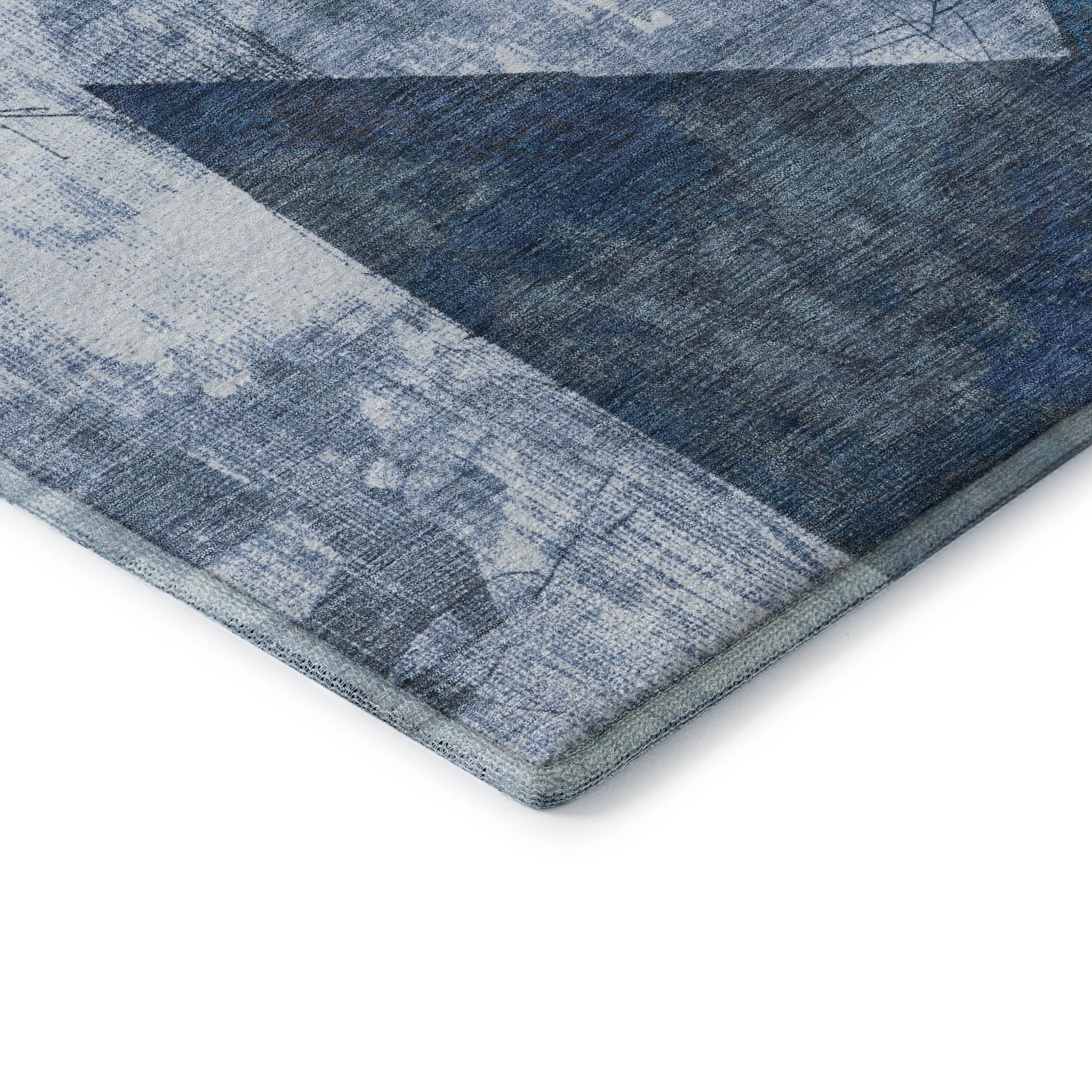 Bergen Machine Washable Transitional Navy Blue Rug 1'8" x 2'6" #shape_Rectangle