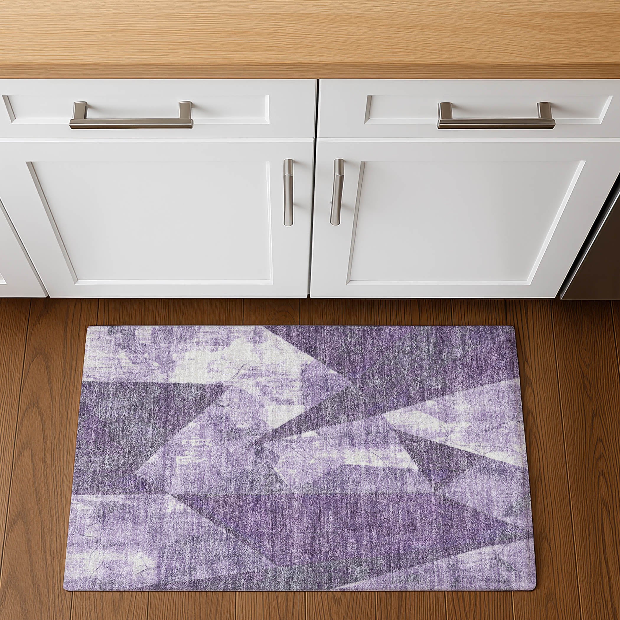 Bergen Machine Washable Transitional Purple Rug 1'8" x 2'6" #shape_Rectangle