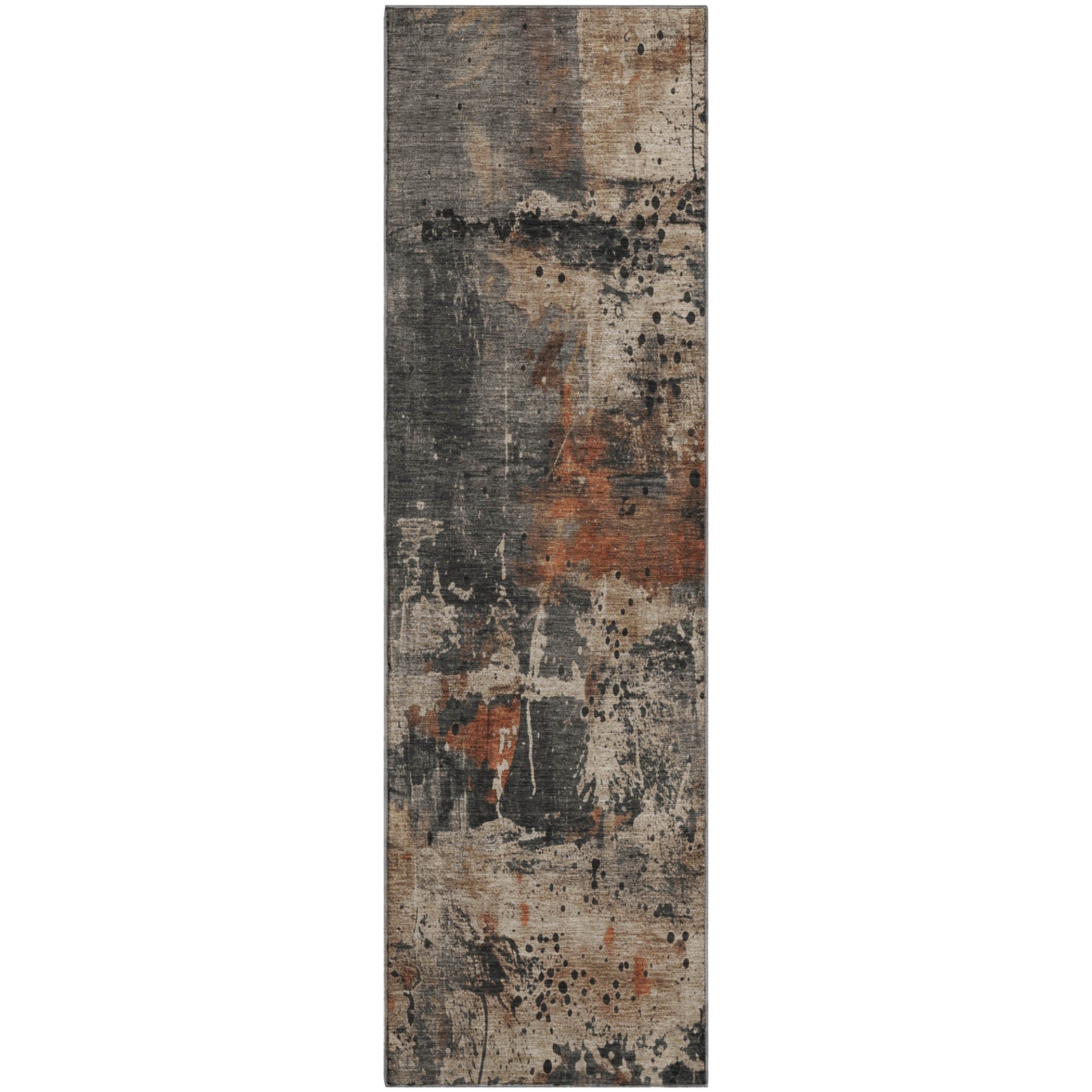 Tbilisi Machine Washable Transitional Taupe Brown Rug 2'3" x 7'6" #shape_Runner
