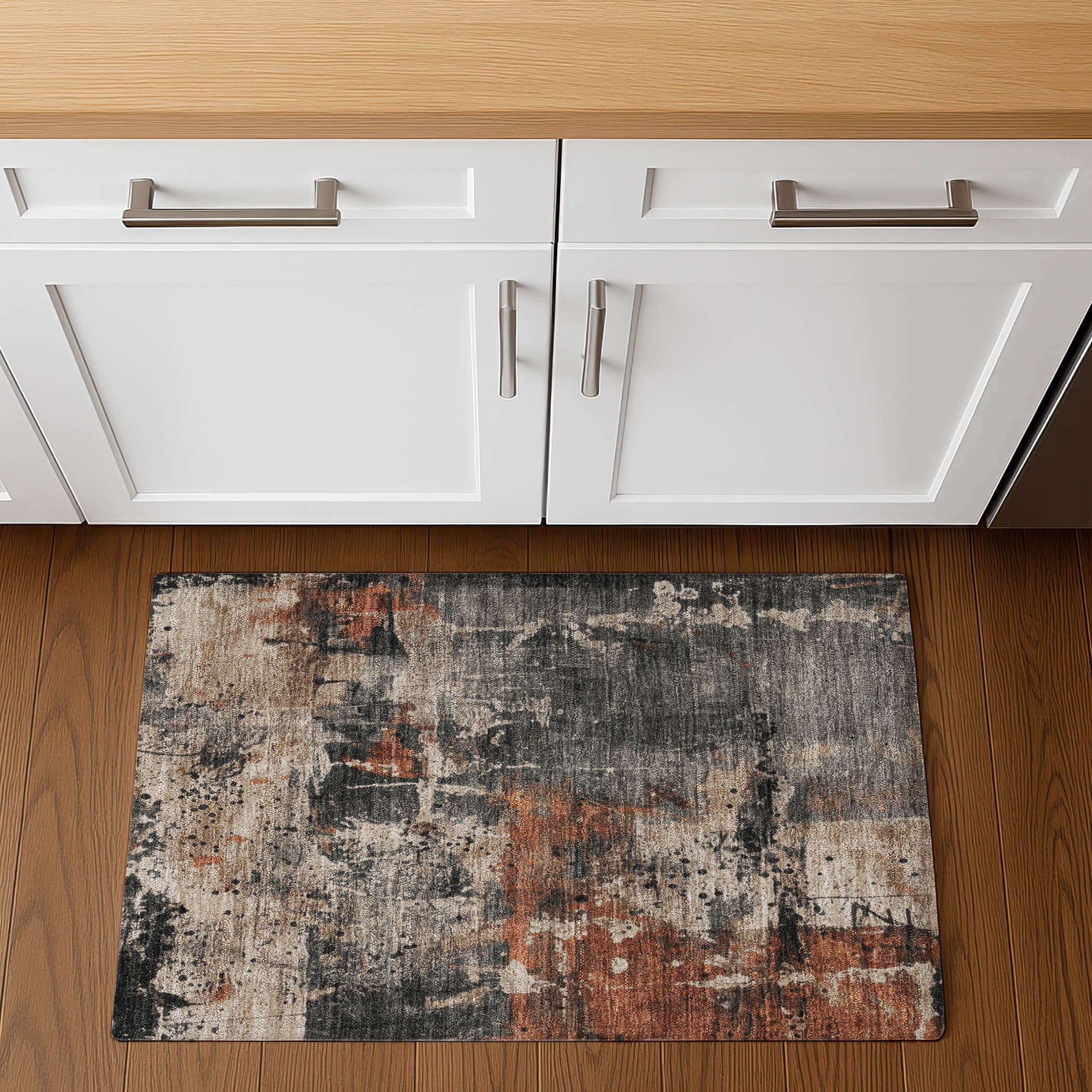 Tbilisi Machine Washable Transitional Taupe Brown Rug 1'8" x 2'6" #shape_Rectangle