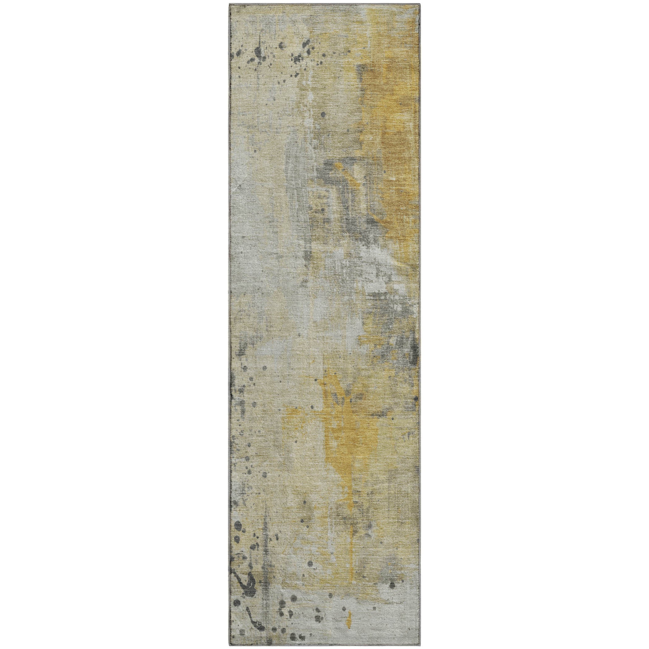 Havana Machine Washable Transitional Gold Rug 2'3" x 7'6" #shape_Runner