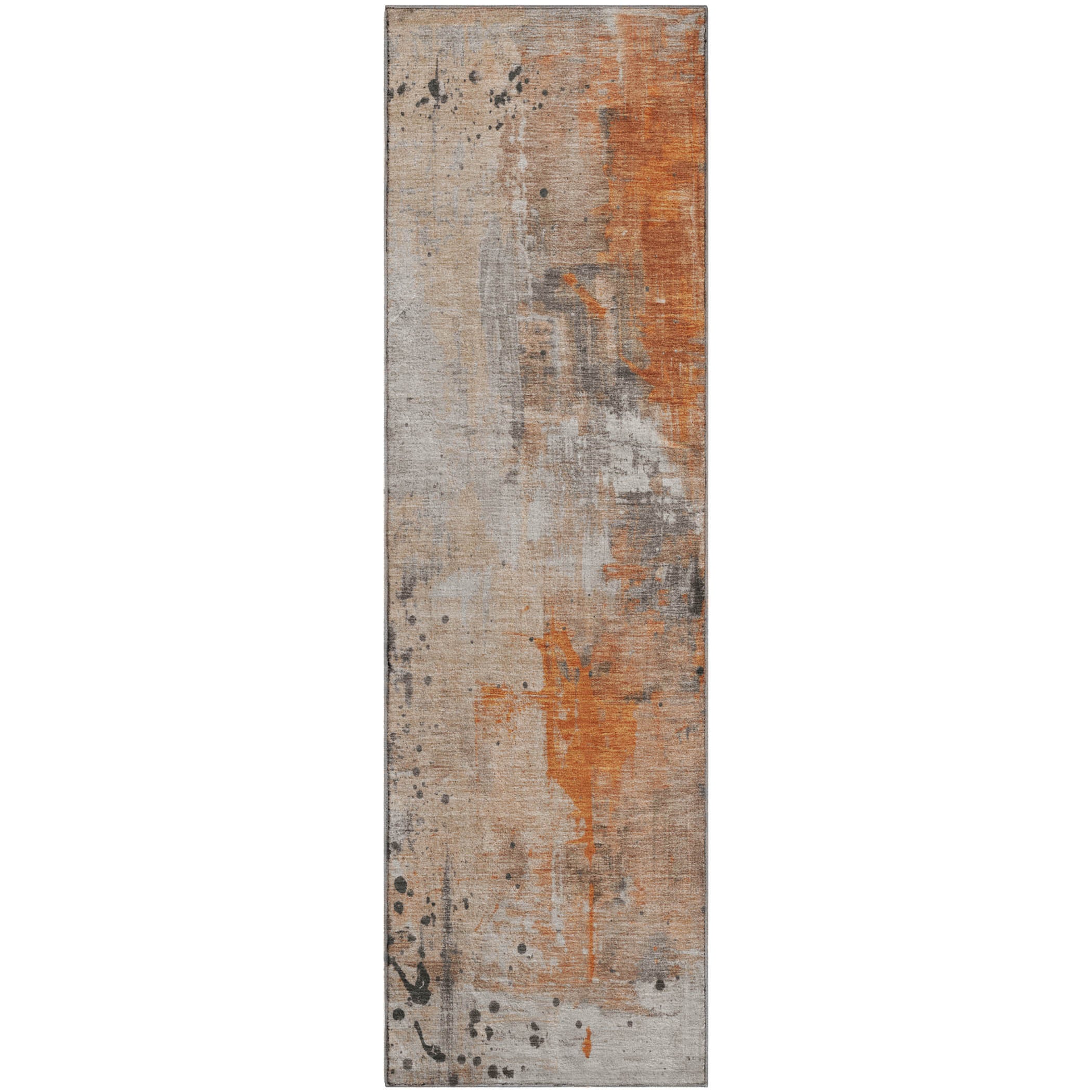 Havana Machine Washable Transitional Orange Rug 2'3" x 7'6" #shape_Runner