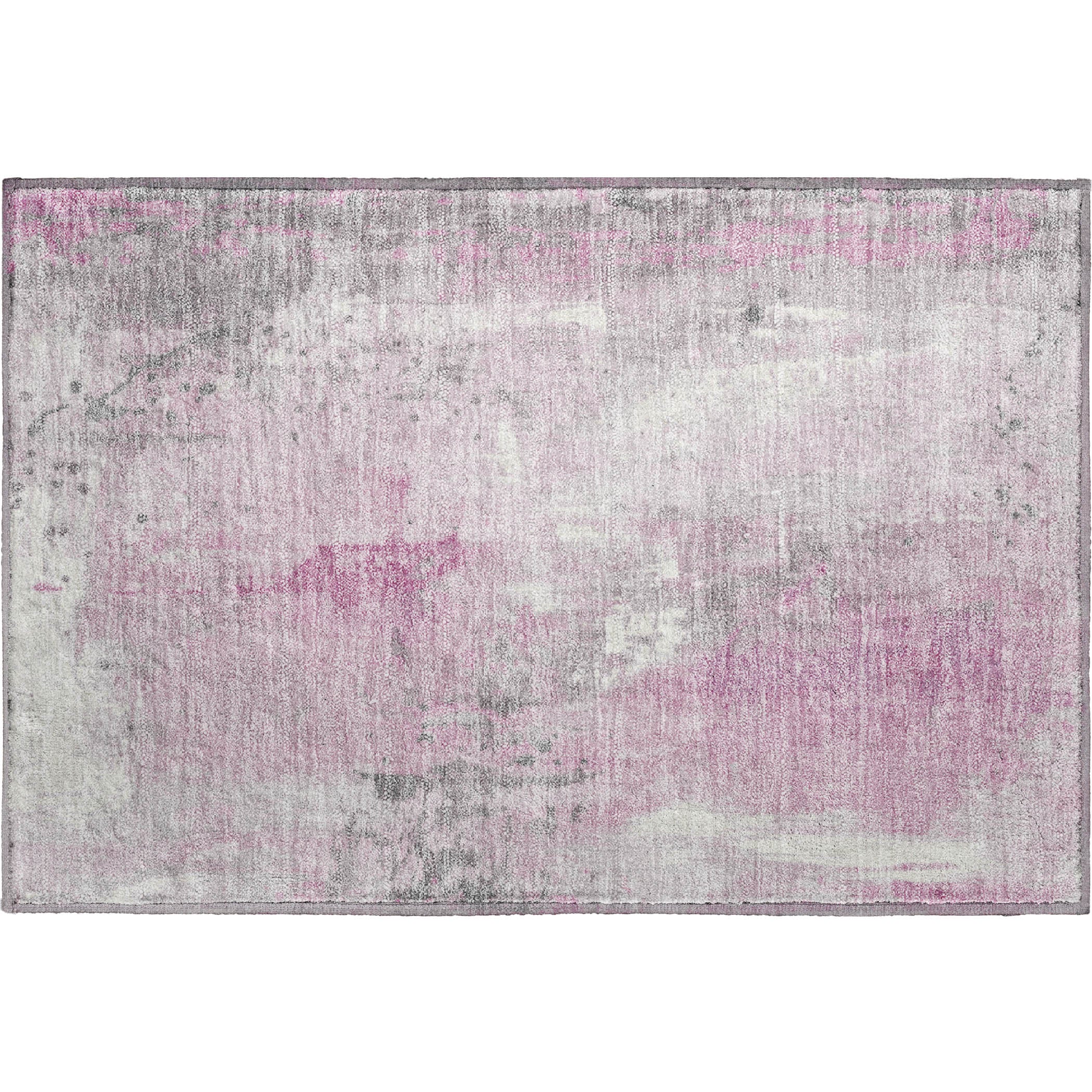 Havana Machine Washable Transitional Pink Rug 1'8" x 2'6" #shape_Rectangle