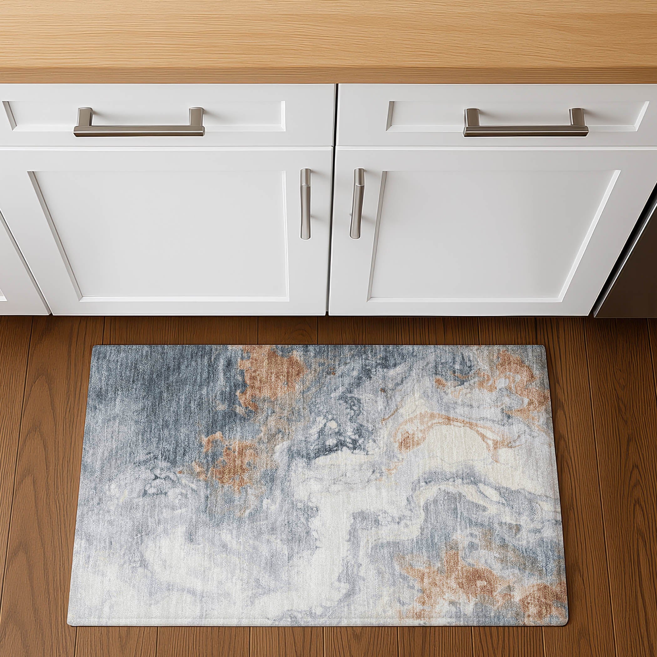 Mdina Machine Washable Transitional Gray Rug 1'8" x 2'6" #shape_Rectangle