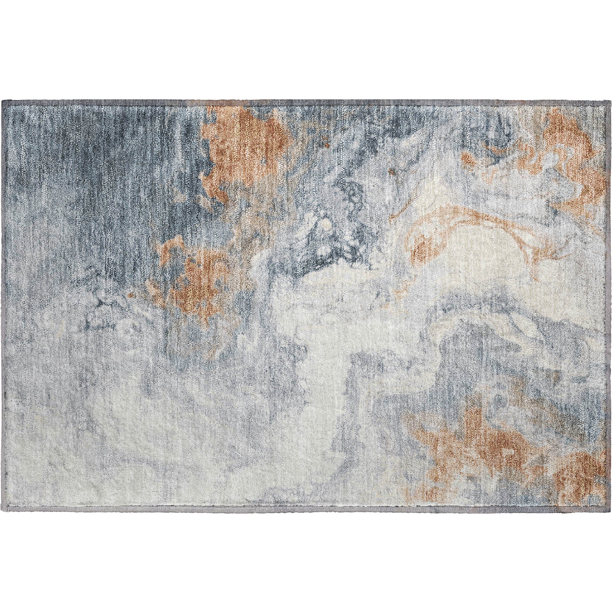 Mdina Machine Washable Transitional Gray Rug 1'8" x 2'6" #shape_Rectangle
