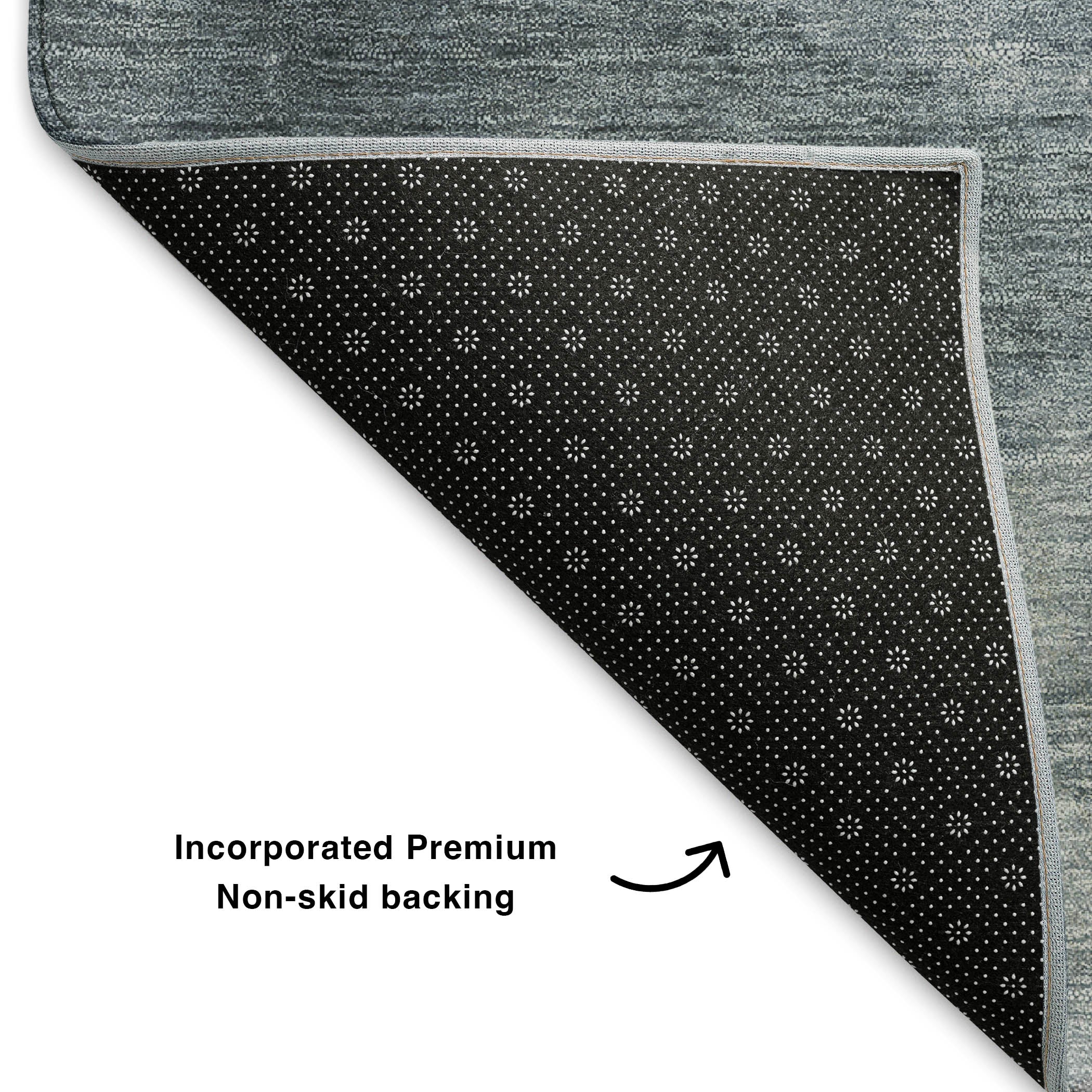 Mdina Machine Washable Transitional Gray Rug 1'8" x 2'6" #shape_Rectangle