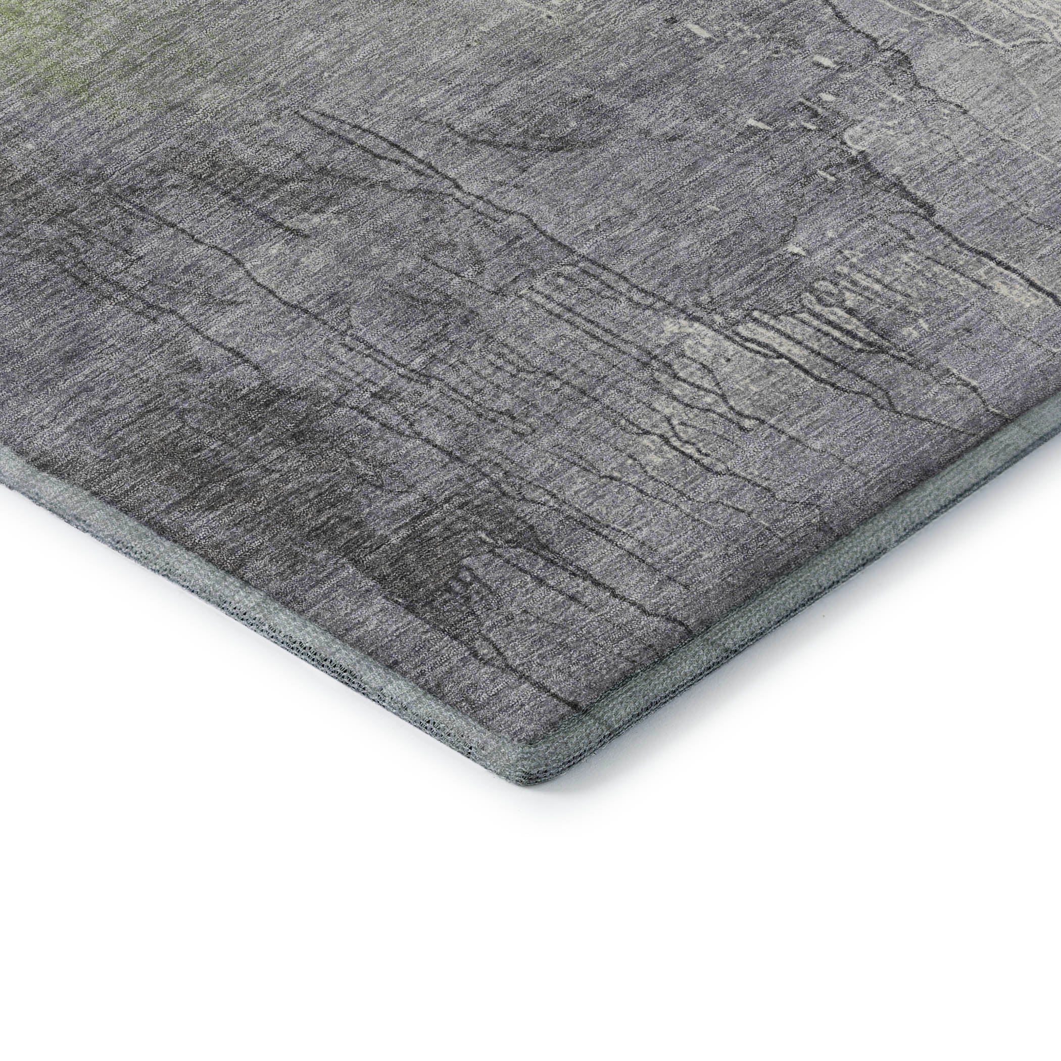 Sintra Machine Washable Transitional Aloe Green Rug 1'8" x 2'6" #shape_Rectangle