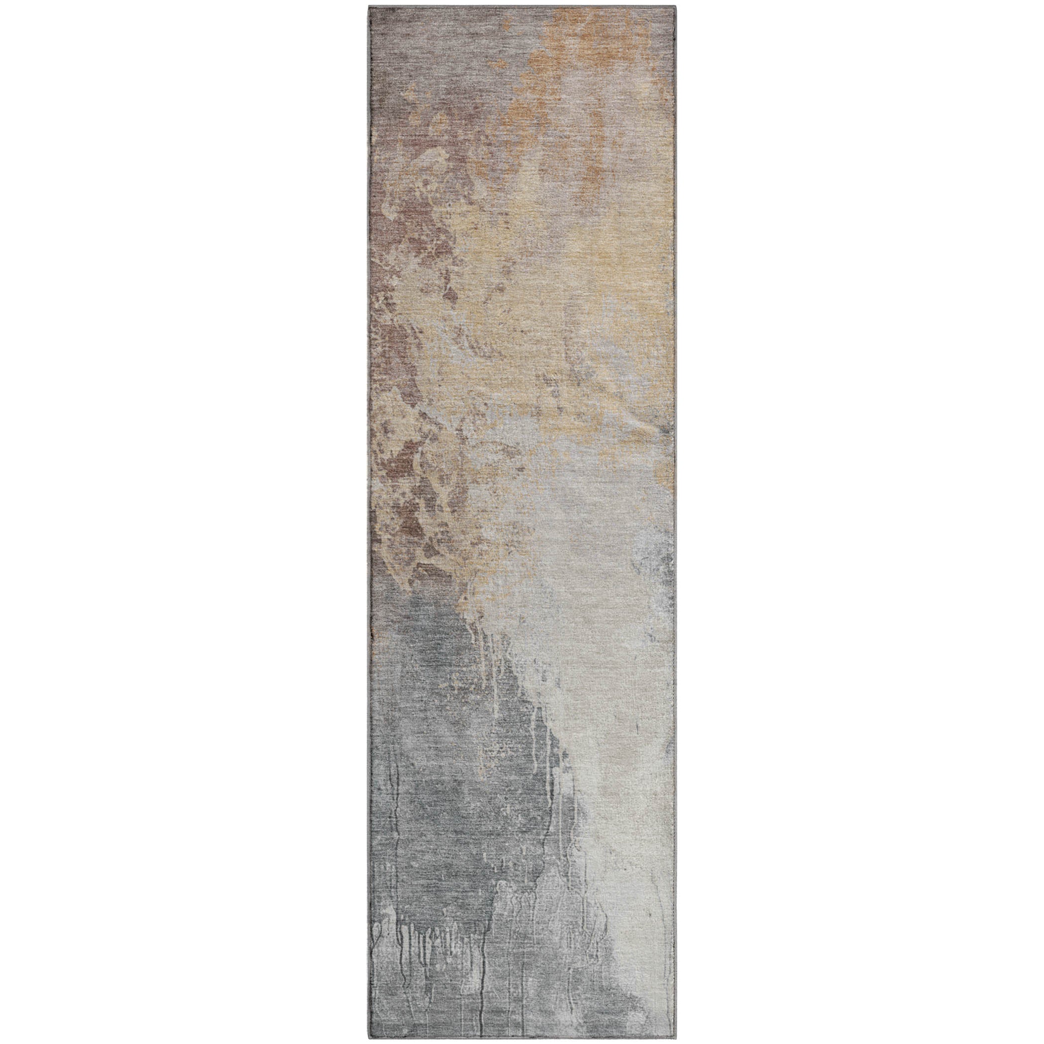 Sintra Machine Washable Transitional Coral Orange Rug 2'3" x 7'6" #shape_Runner