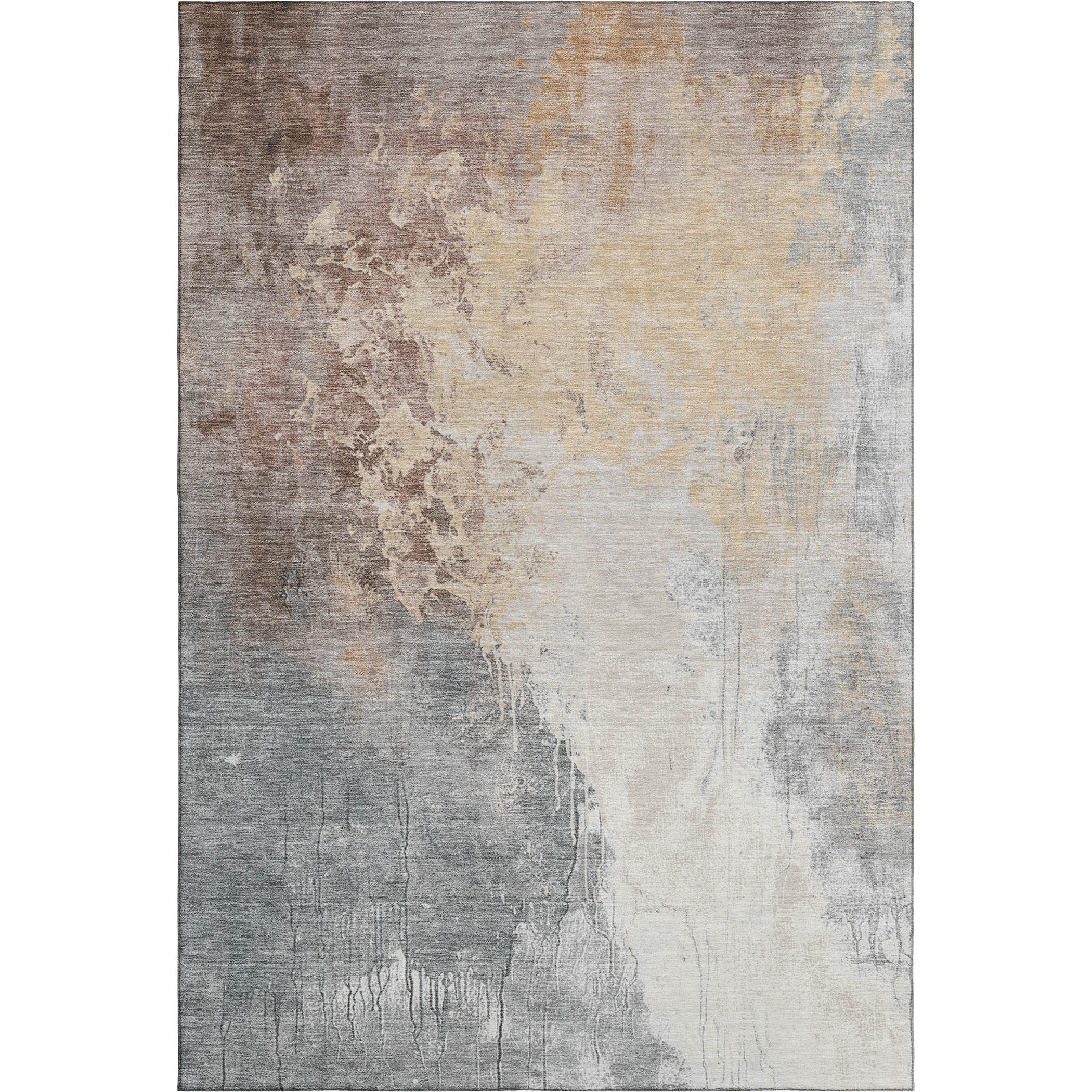 Sintra Machine Washable Transitional Coral Orange Rug 2'6" x 3'10" #shape_Rectangle