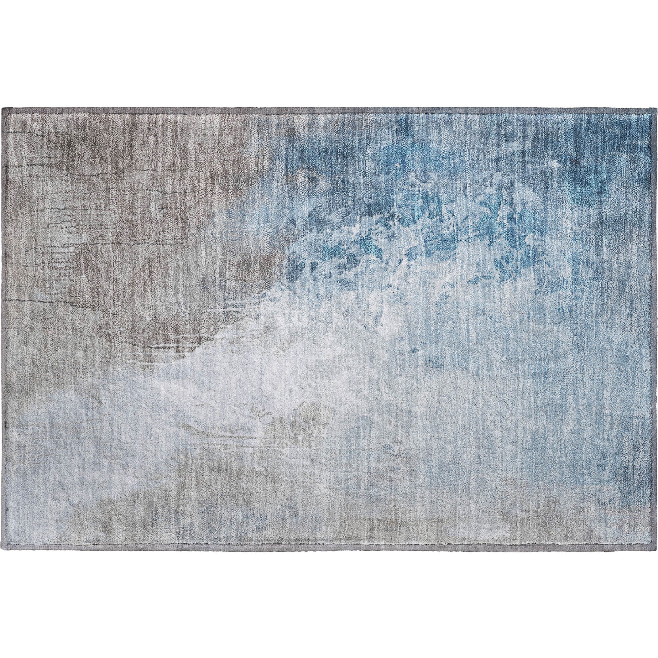 Sintra Machine Washable Transitional Denim Blue Rug 1'8" x 2'6" #shape_Rectangle
