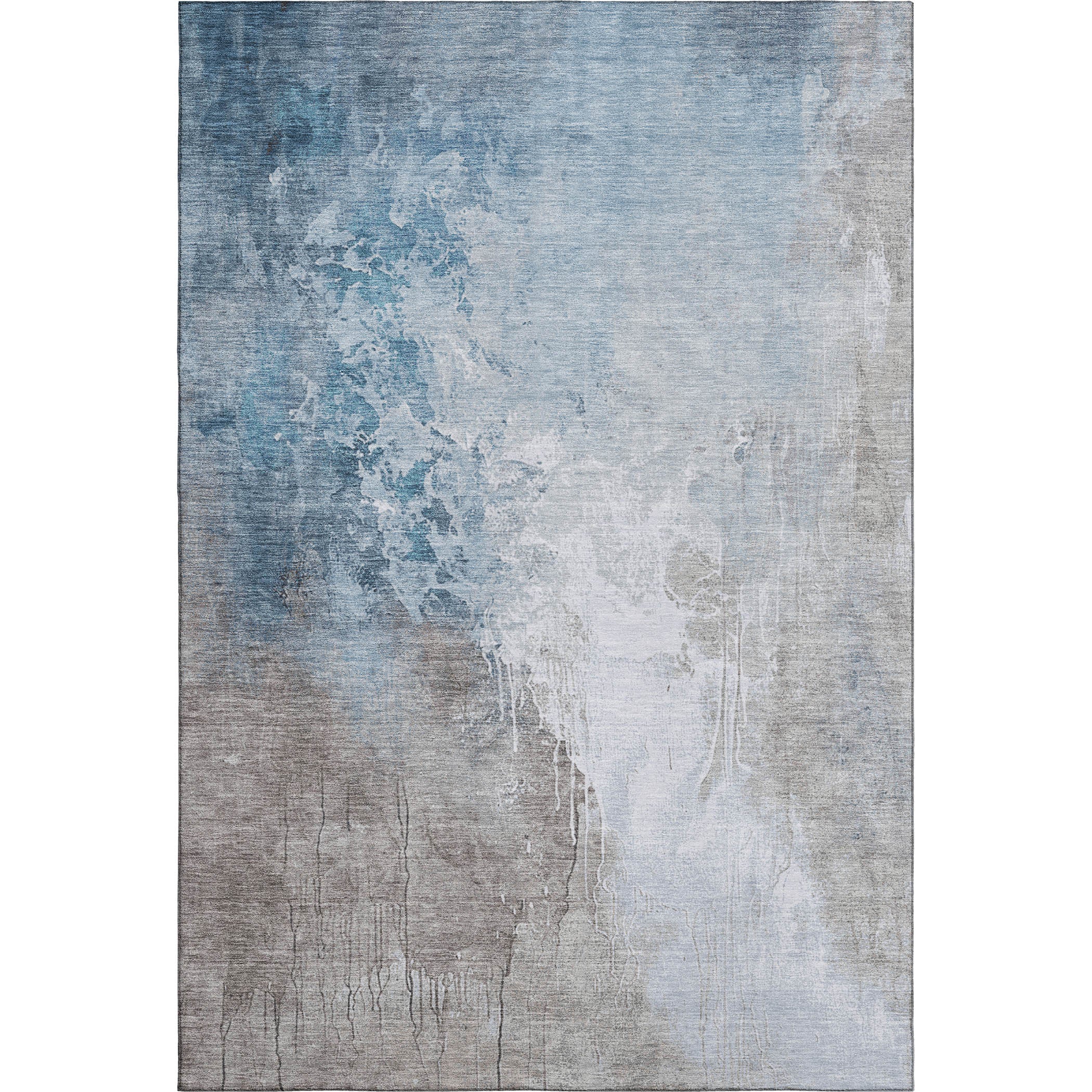 Sintra Machine Washable Transitional Denim Blue Rug 2'6" x 3'10" #shape_Rectangle