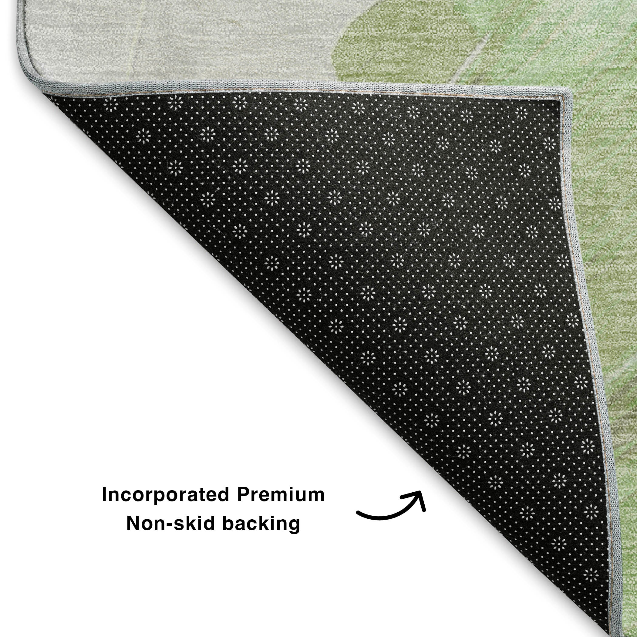 Queenstown Machine Washable Transitional Aloe Green Rug 1'8" x 2'6" #shape_Rectangle
