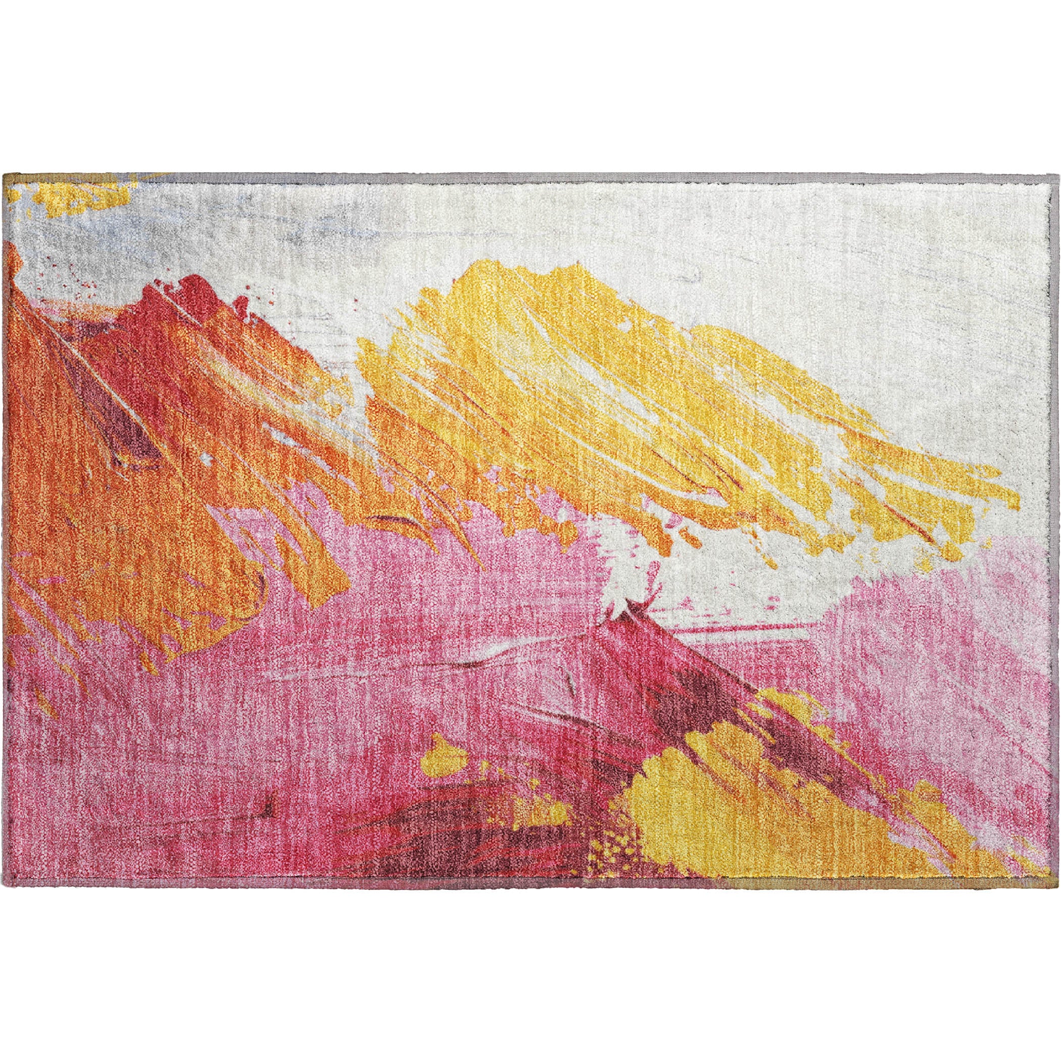 Queenstown Machine Washable Transitional Blush Pink Rug 1'8" x 2'6" #shape_Rectangle