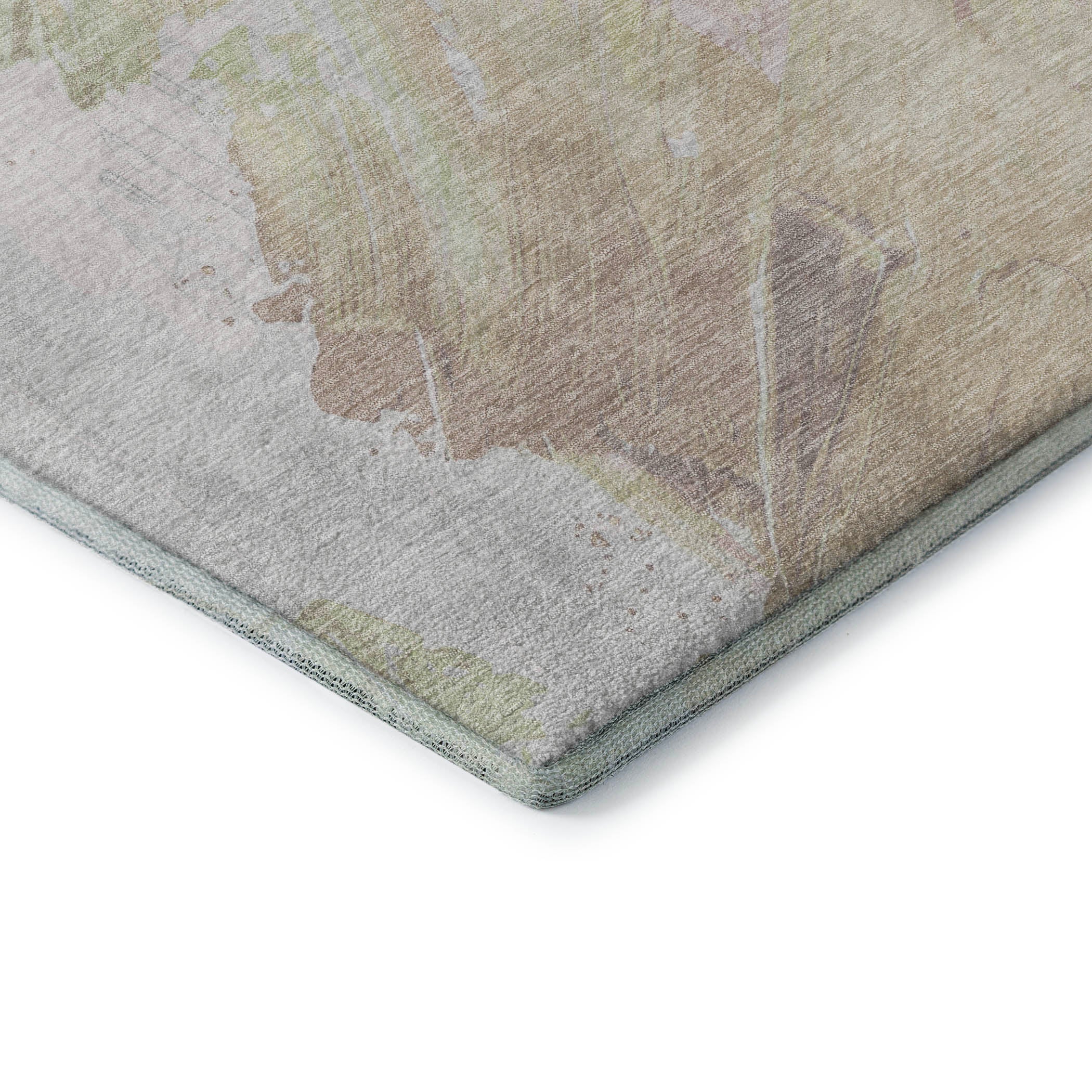Queenstown Machine Washable Transitional Pink Rug 1'8" x 2'6" #shape_Rectangle