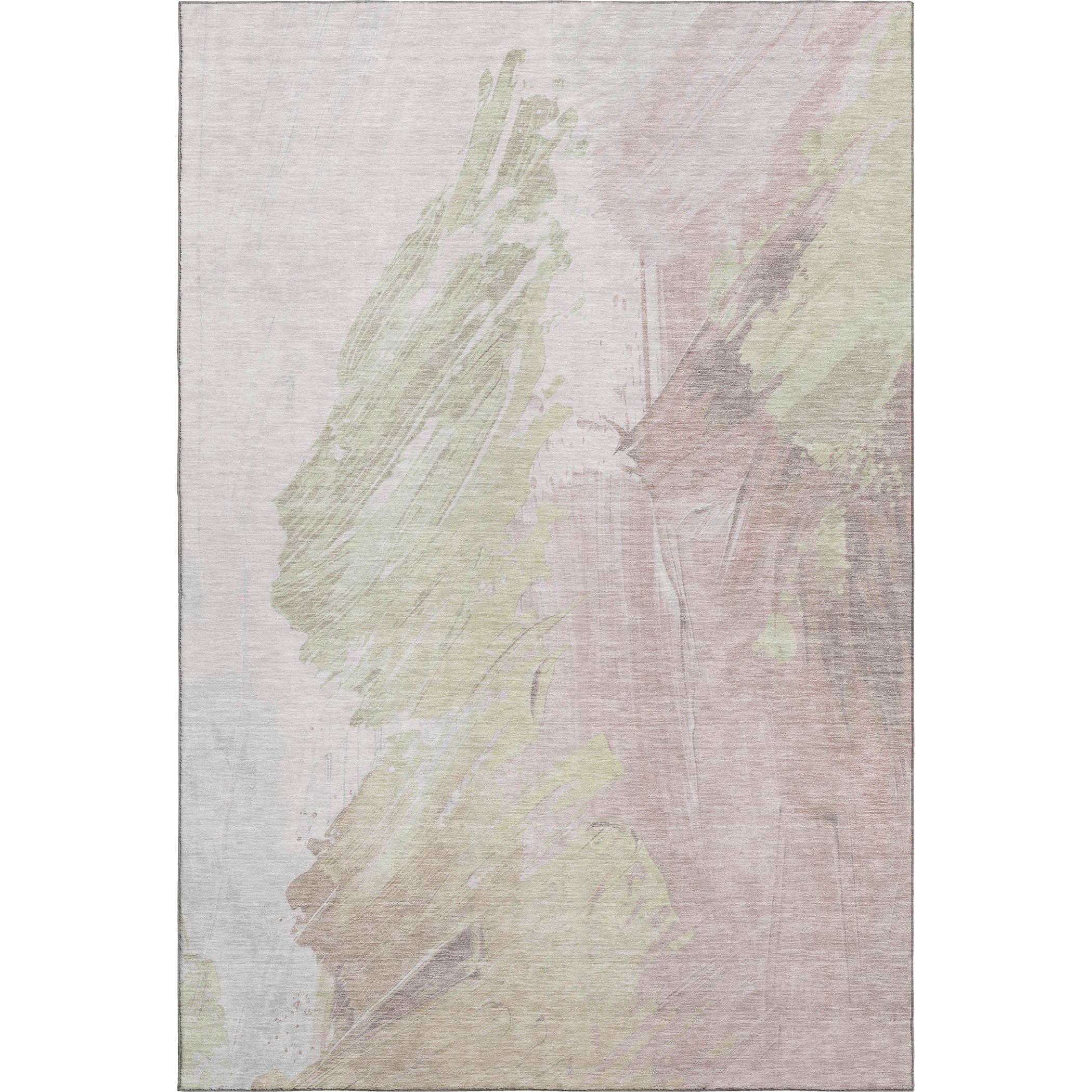 Queenstown Machine Washable Transitional Pink Rug 2'6" x 3'10" #shape_Rectangle