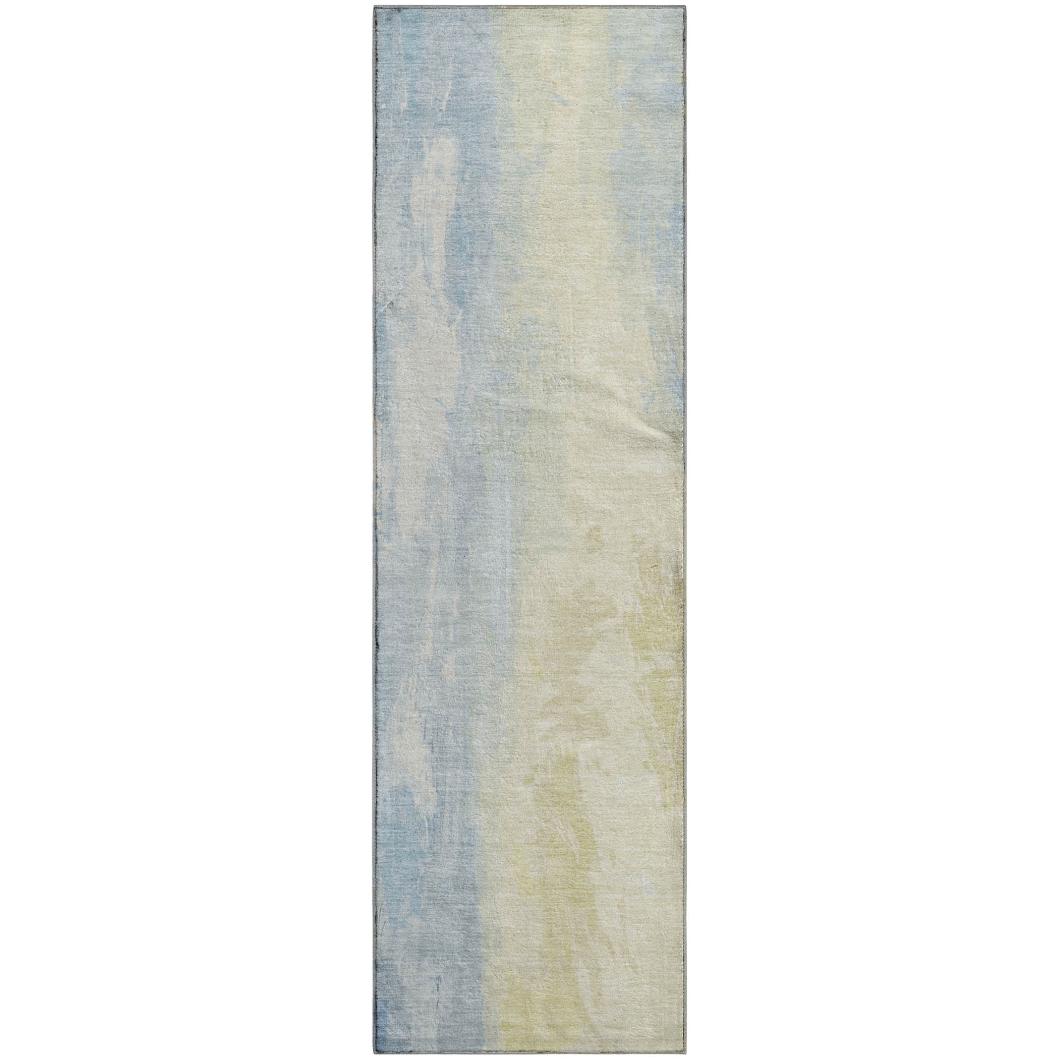 Sarajevo Machine Washable Transitional Denim Blue Rug 2'3" x 7'6" #shape_Runner